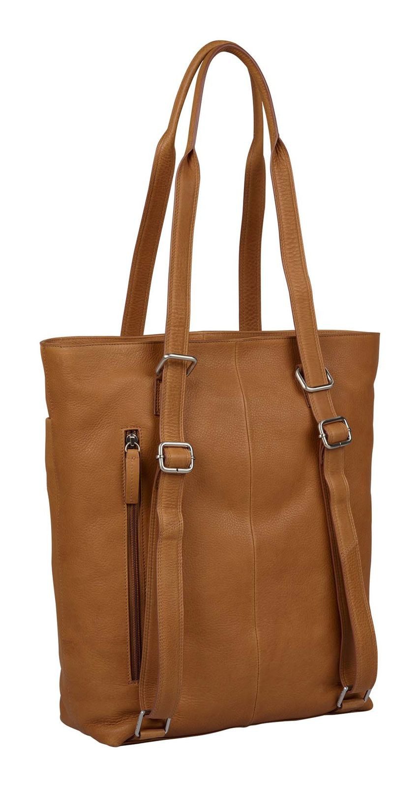 Burkely Rucksack Backpack Shopper (Set, 2-tlg), aus echtem Leder