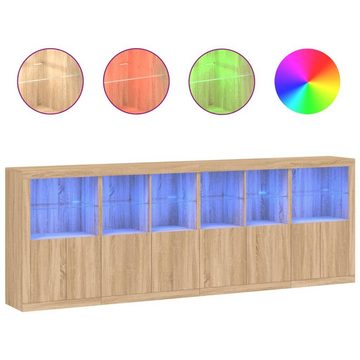 vidaXL Sideboard Sideboard mit LED-Leuchten Sonoma-Eiche 283x37x100 cm (1 St)
