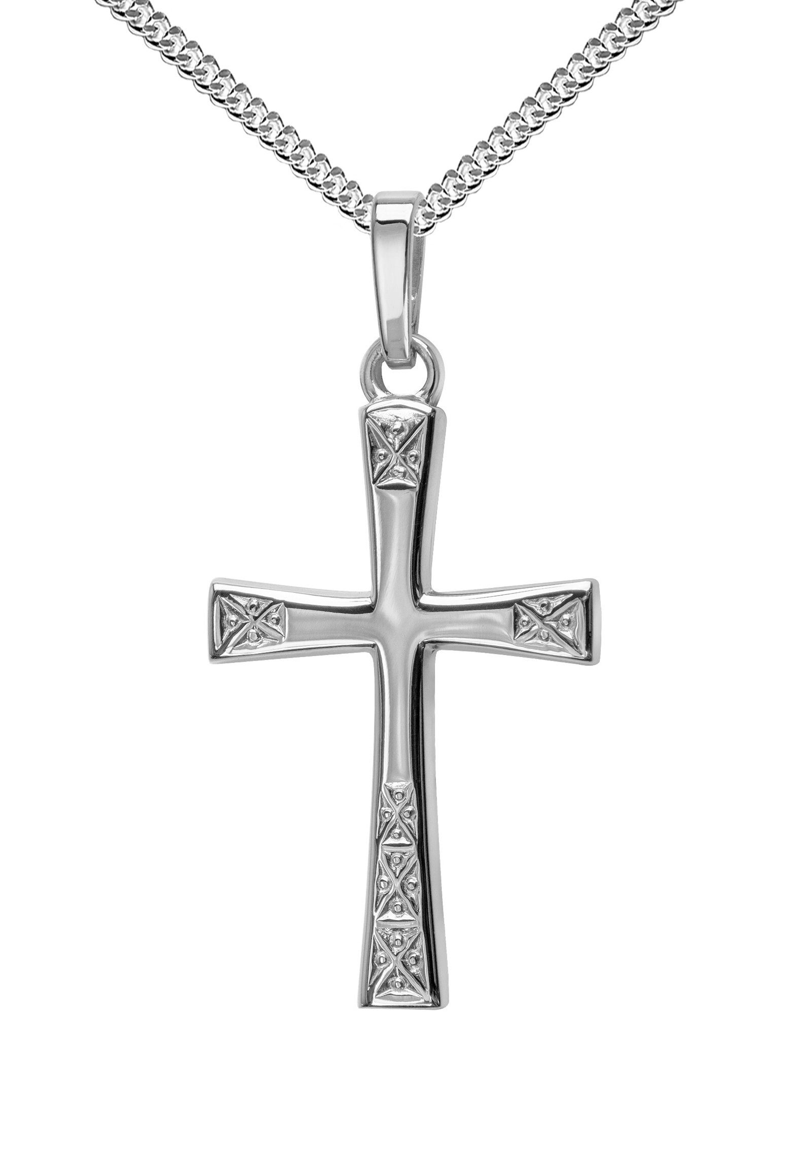 JEVELION Kreuzkette »Kreuz«, Anhänger 925 Silber