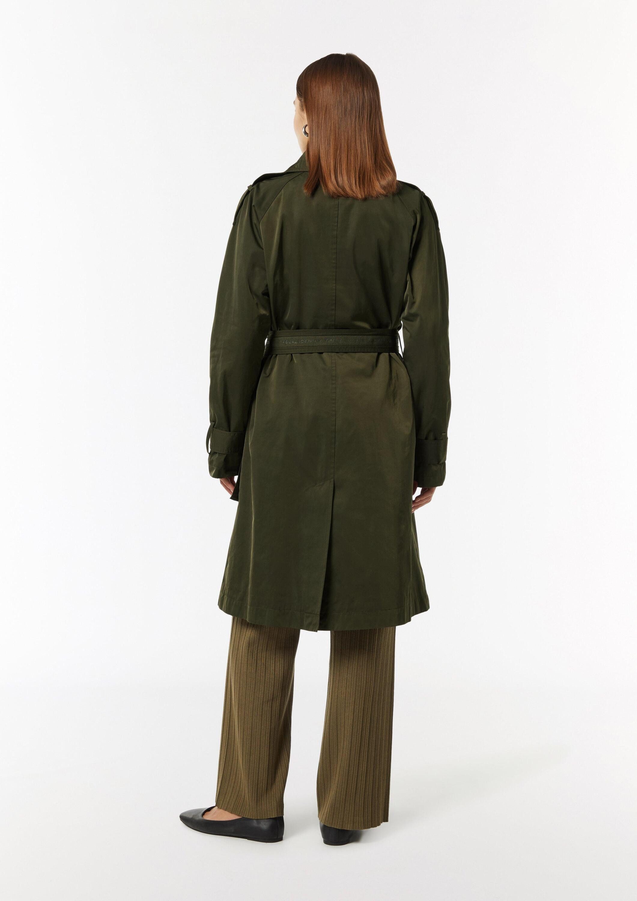 comma Trenchcoat Outdoor-Mantel Doppelreihiger Trenchcoat aus Baumwollmix