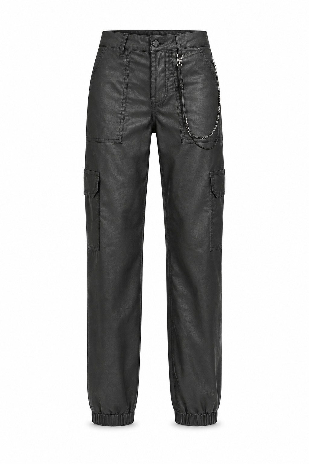GANG Cargohose 94GERDA WORKER - Damen Lederhose - beschichtete Baumwollhose - Worker