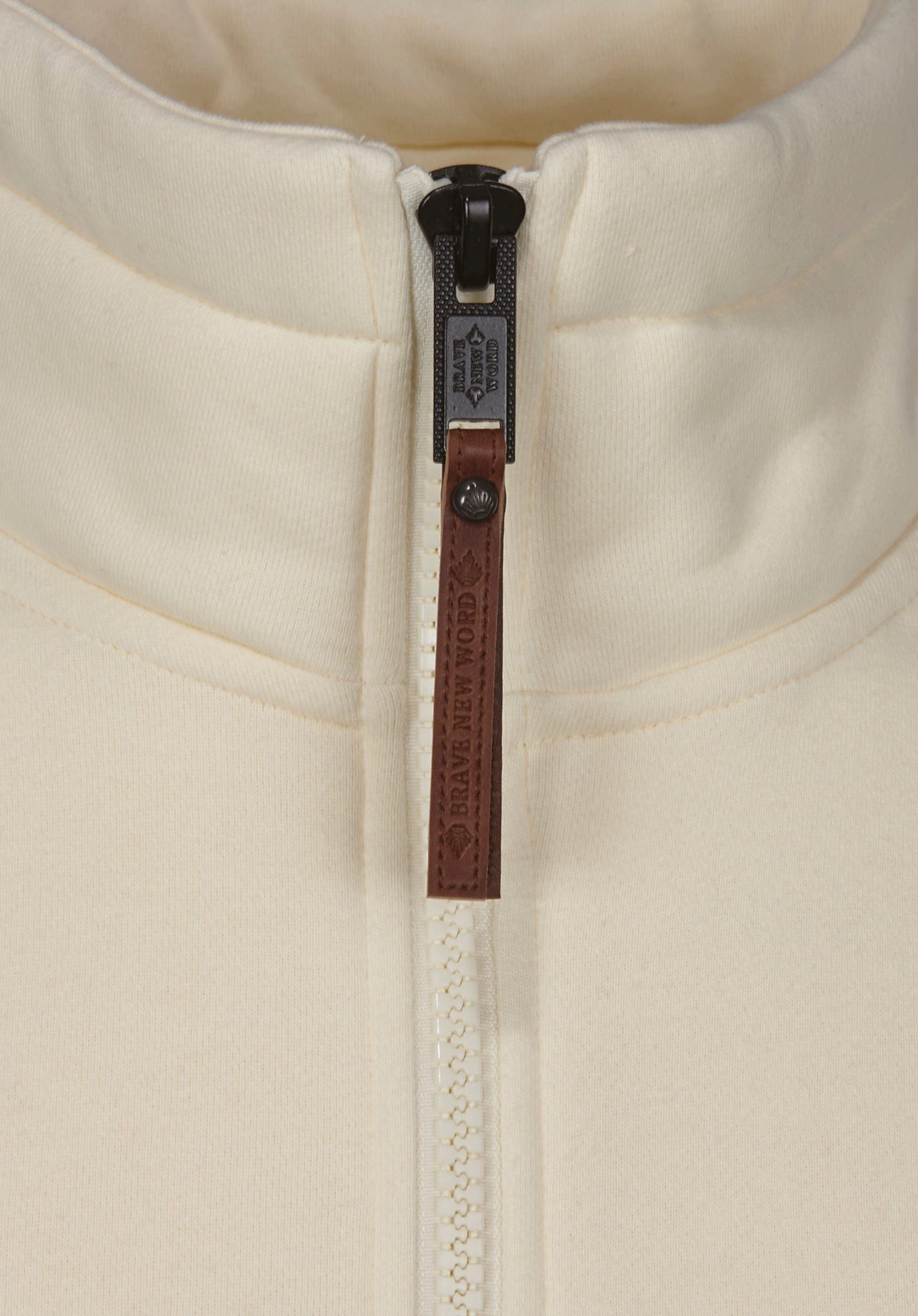 naketano Sweatjacke Herren hoher Stehkragen, Reißverschluss, Eingrifftaschen, meliert Rippbündchen, Kordelzug, Logo-Patch, Regular Fit, casual, Streetwear