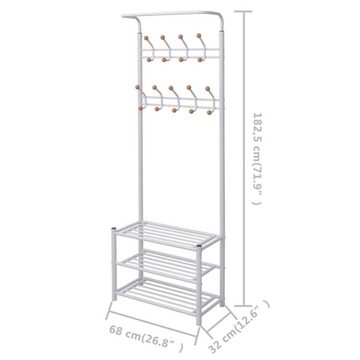 möbelando Garderobe 293751 (LxBxH: 68x32x182,5 cm), aus Metall in Weiß