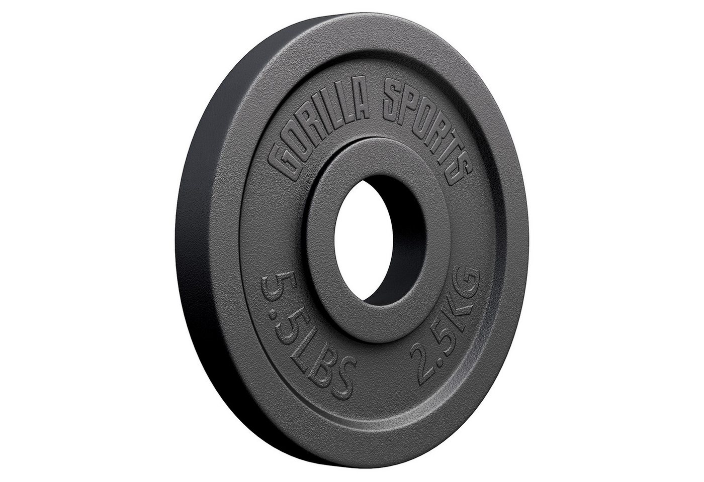 GORILLA SPORTS Hantelscheibe Hantelscheibe Olympia Gusseisen 50/51 mm, 2.5 kg