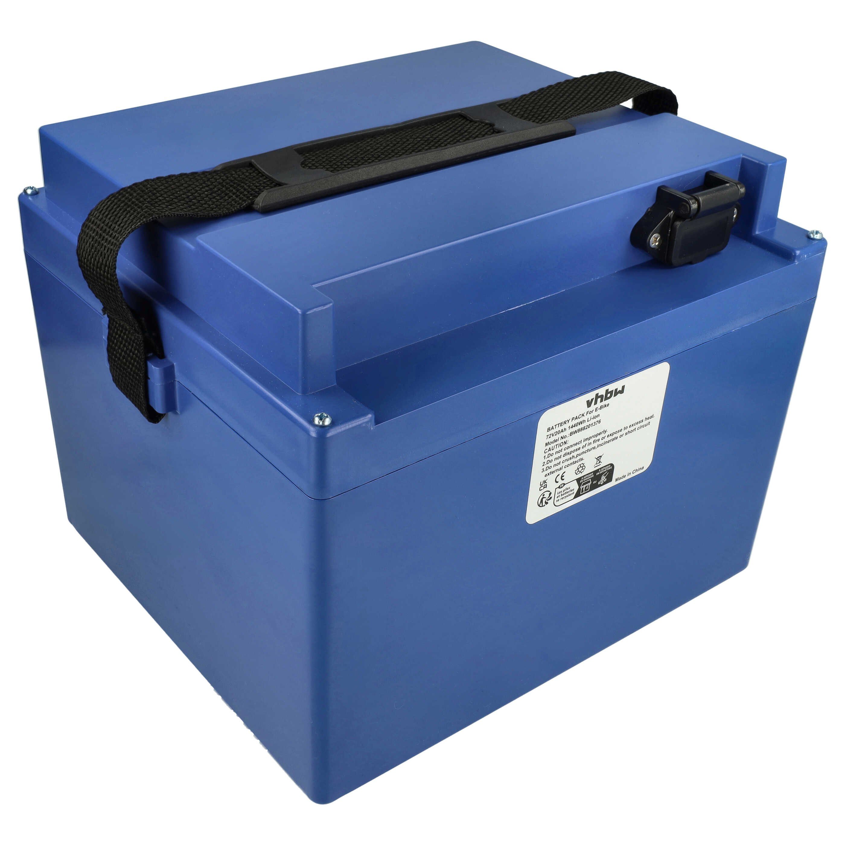 vhbw Akku passend für Futura Falcon Elektrorollstuhl / E-Bike / E-Scooter Elektromobil-Akku Akku Li-Ion 20000 mAh (72 V, 1 St), Leistungsfähiger Austausch-Akku für E-Rollstuhl, Elektro Scooter, Mit