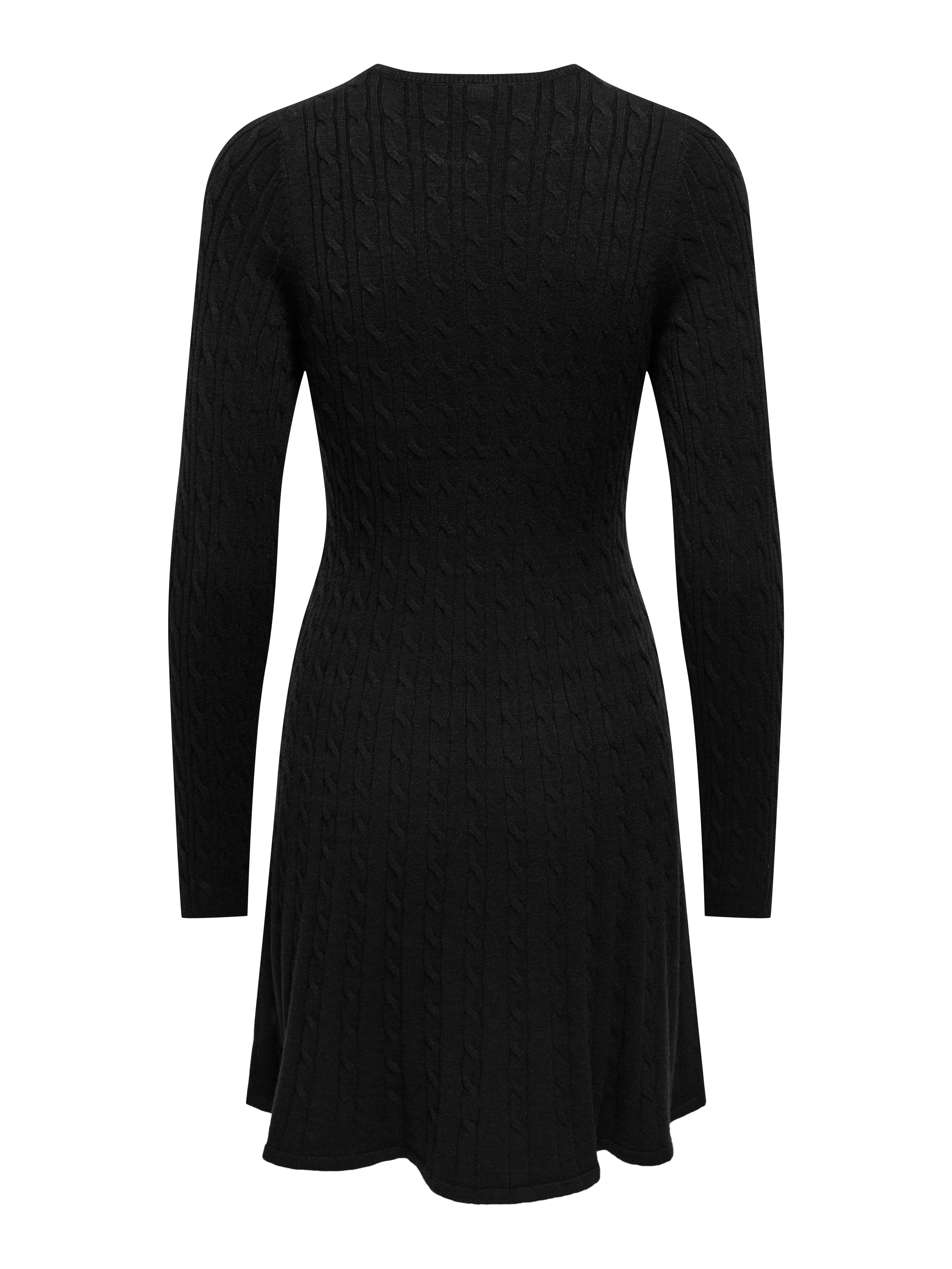 ONLY Strickkleid ONLIBI LS O-NECK CABLE DRESS CC KNT Viskosemischung, regular fit – Bild 5 von 5