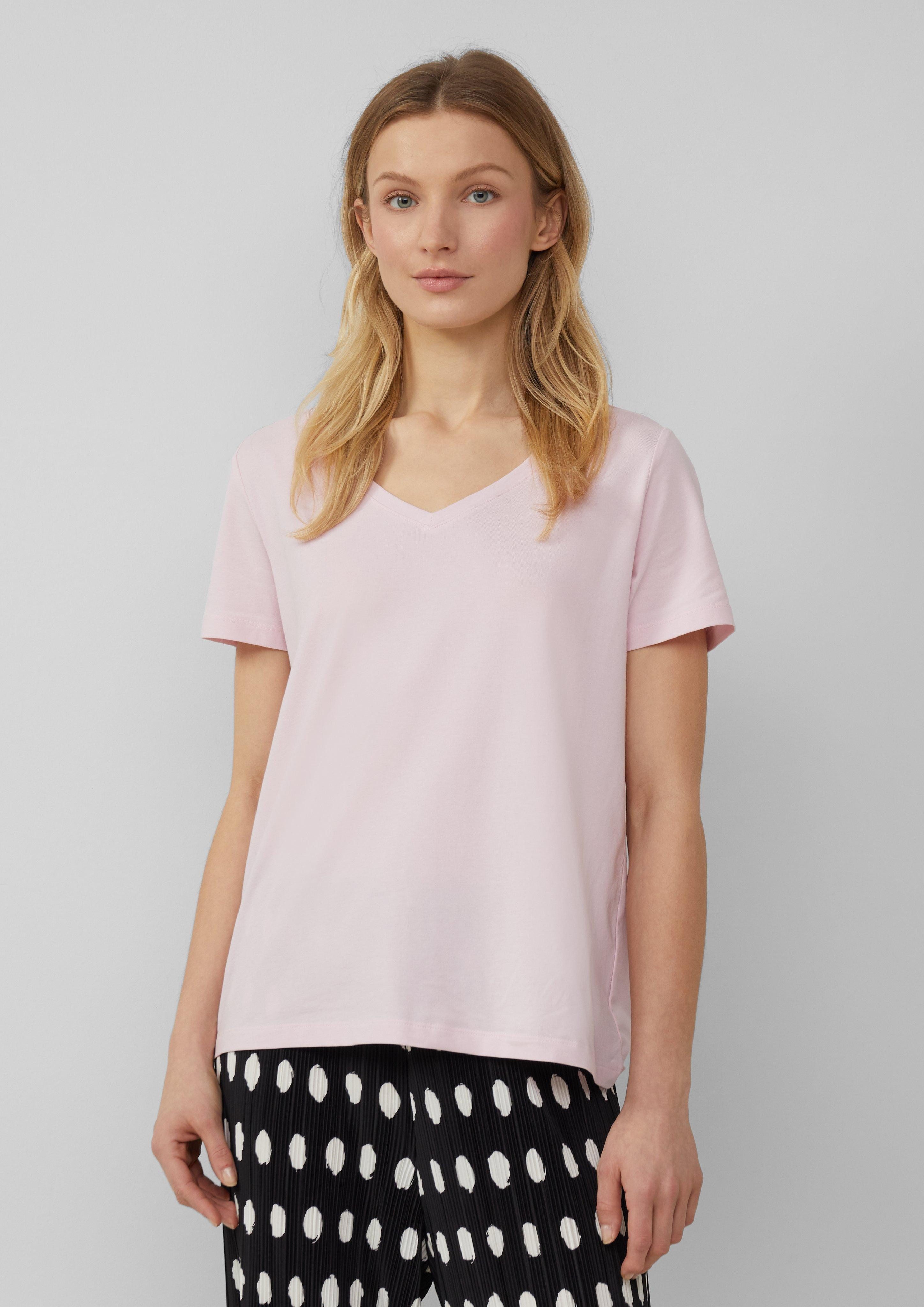 s.Oliver Kurzarmshirt T-Shirt mit V-Ausschnitt günstig online kaufen