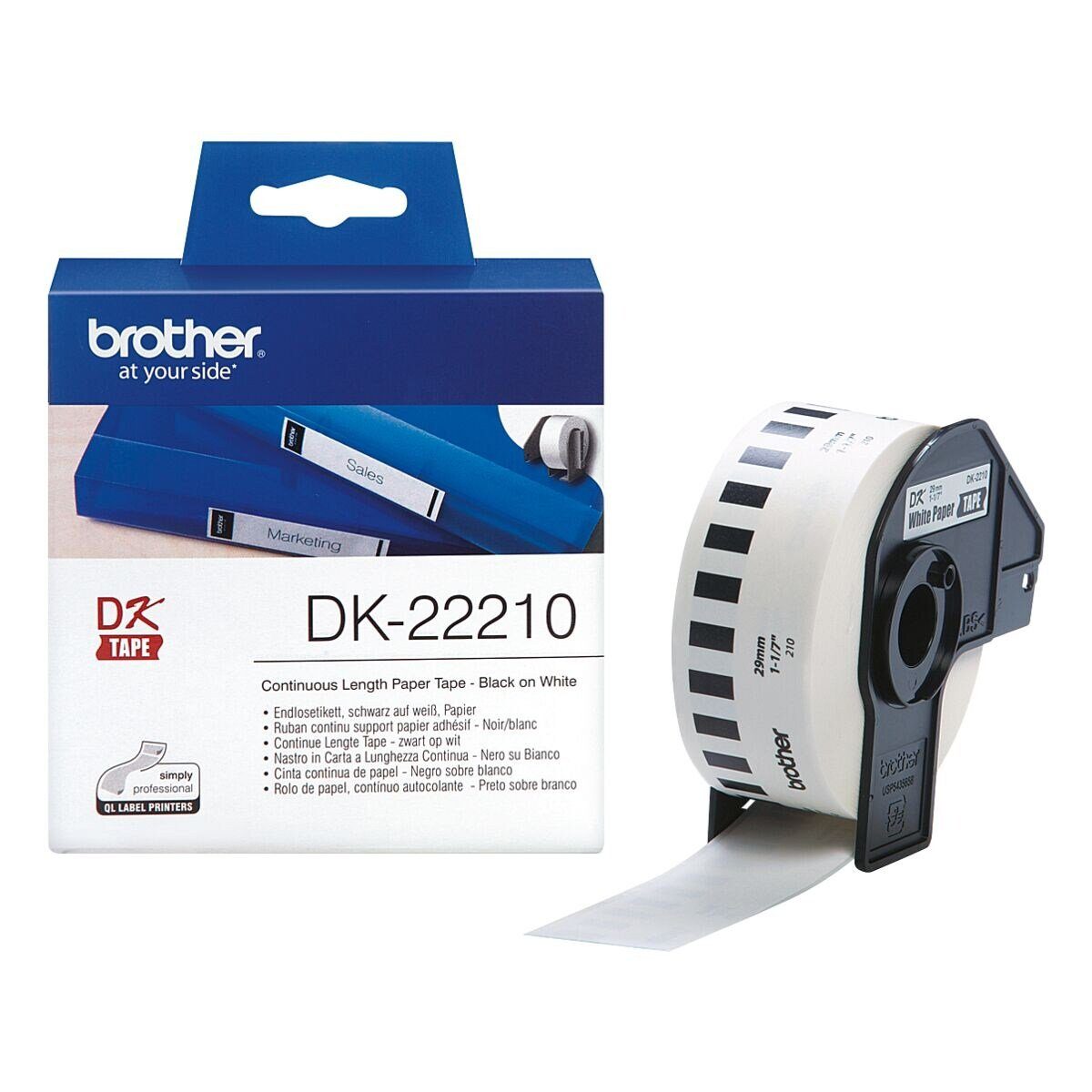 Brother Thermorolle DK-22210, Endlosrolle B/L 29 mm/30,48 m