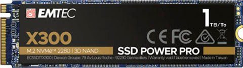 EMTEC X300 Power Pro SSD interne SSD (1 TB) 2500 MB/S Lesegeschwindigkeit 2000 MB/S Schreibgeschwindigkeit