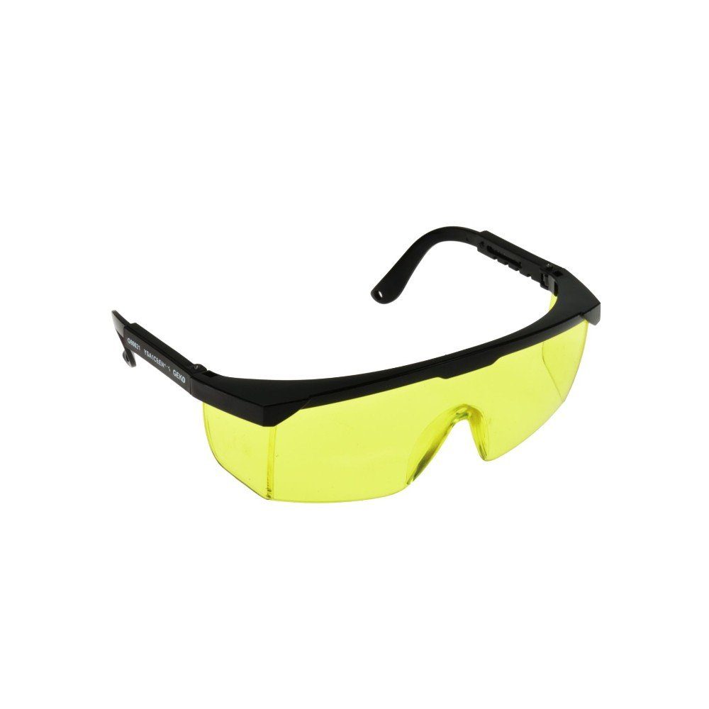 GEKO Arbeitsschutzbrille Schutzbrille mit verstellbaren Bügeln gelb, (1St) | Schutzbrillen