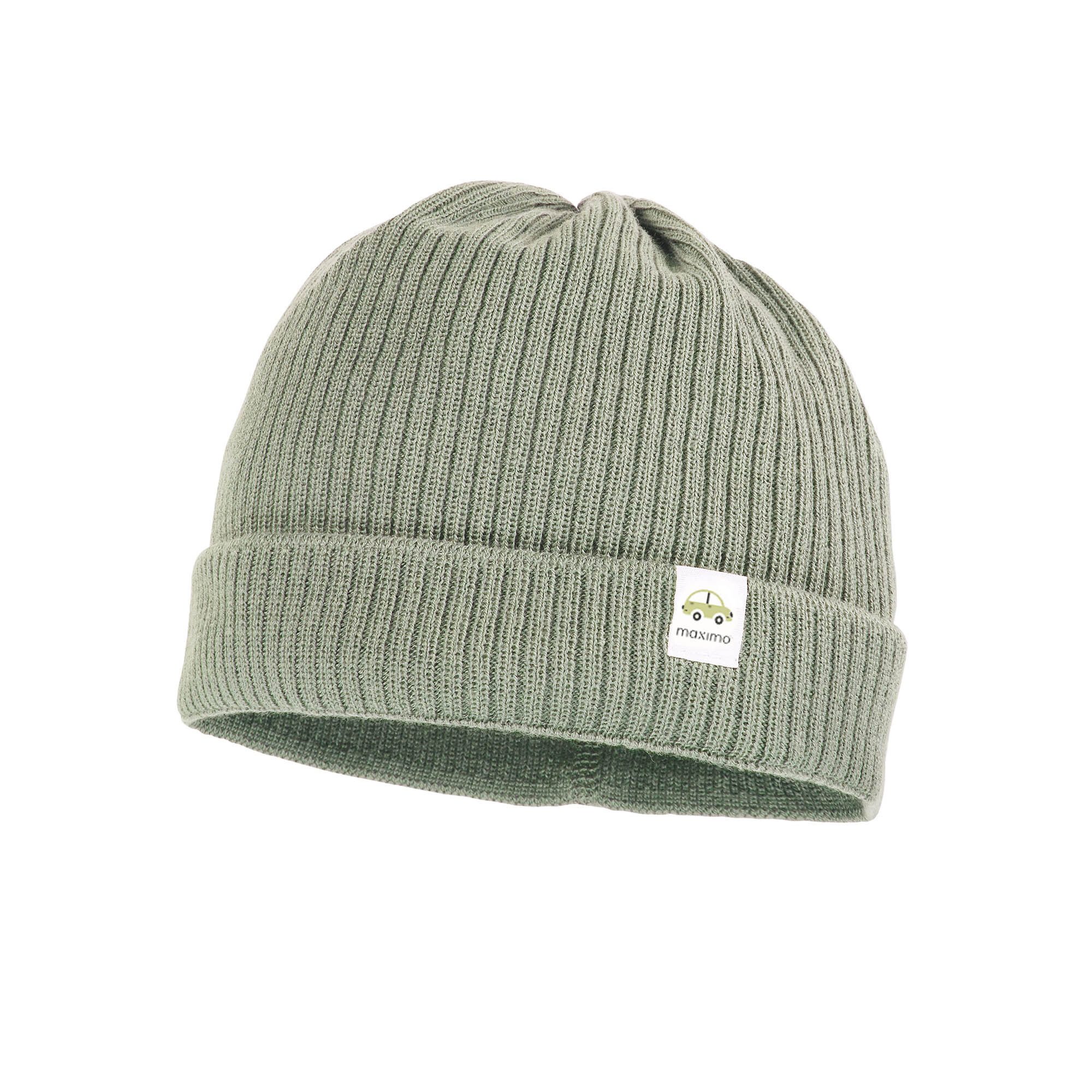 MAXIMO Strickmütze GOTS BABY-Beanie, Rippe Umschlag (1-St)