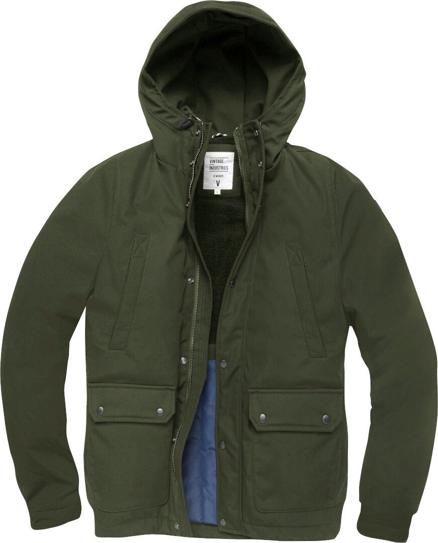 Vintage Industries Motorradjacke Ledger Parka wasserdicht