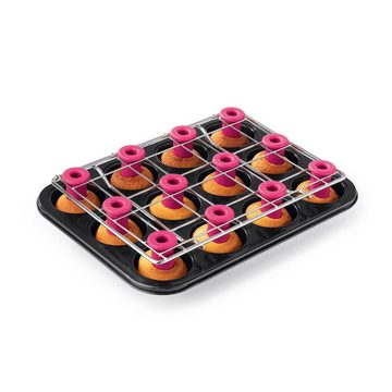 CUCAP Backblech für Muffins & Cupcakes 2-tlg. mit Zentrierhilfe, (HINWEIS: Set beinhaltet keine Backförmchen für Füllungen), Cupcakes & Muffins noch einfacher backen!