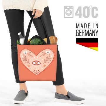 VOID Henkeltasche (1-tlg), Boho Herz Liebe Grafik Rot romantisch trendy verliebt Design Illustra