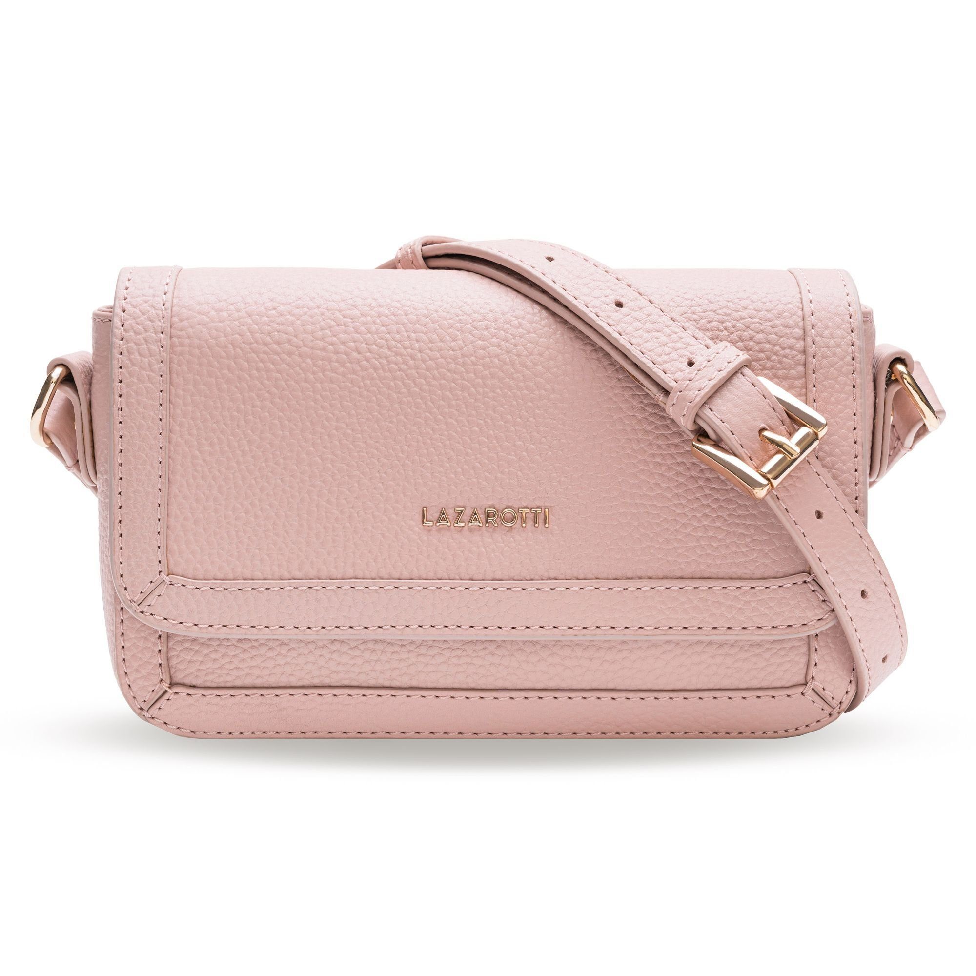 Lazarotti Leather, pink Leder Bologna Umhängetasche