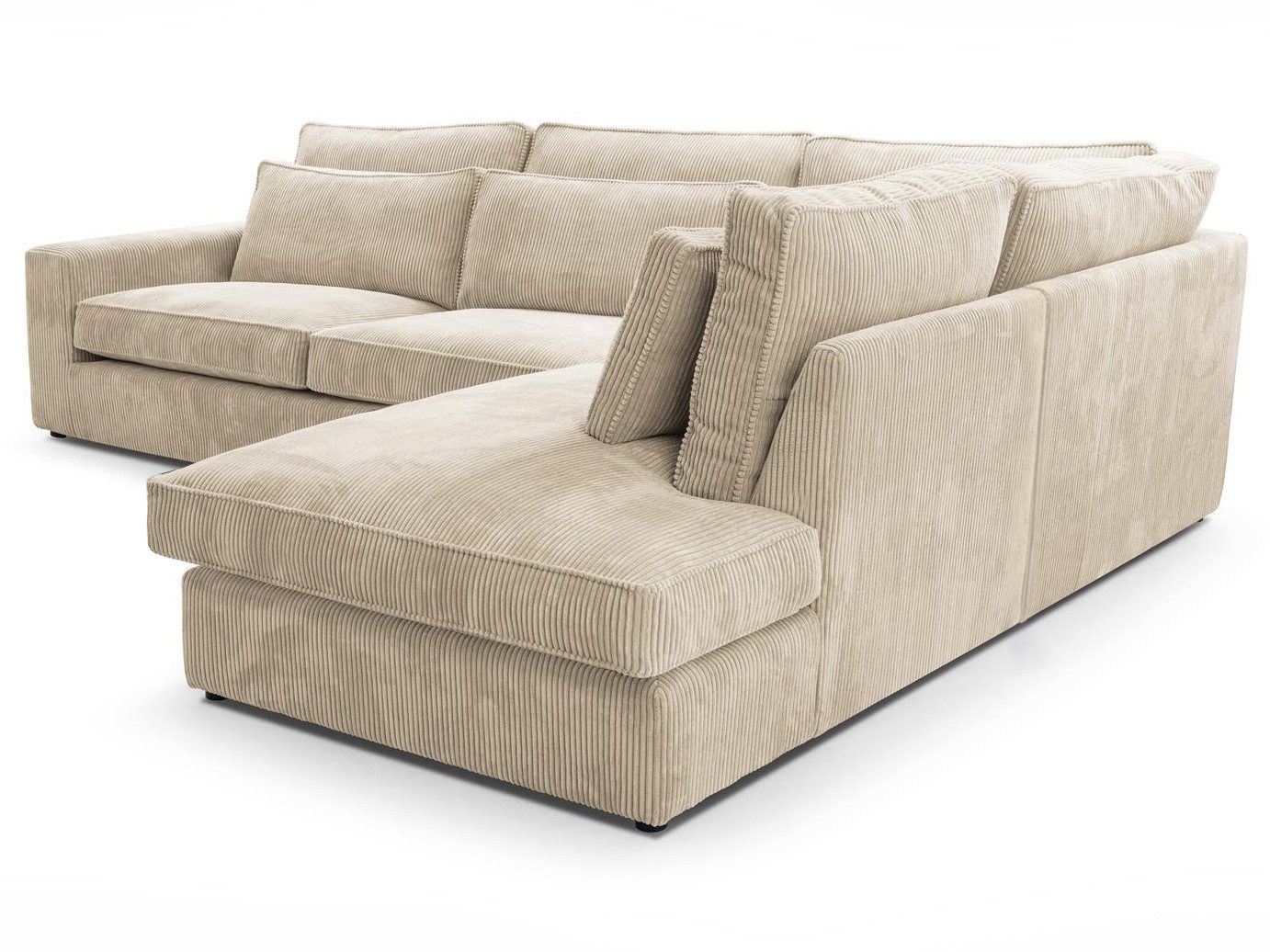 Beautysofa Ecksofa mit dekorativen Kissen PARMA, im modernes Design, klassische Polsterecke inklusive Wellenfedern, Ottomane links oder rechts wählbar – Bild 5 von 5