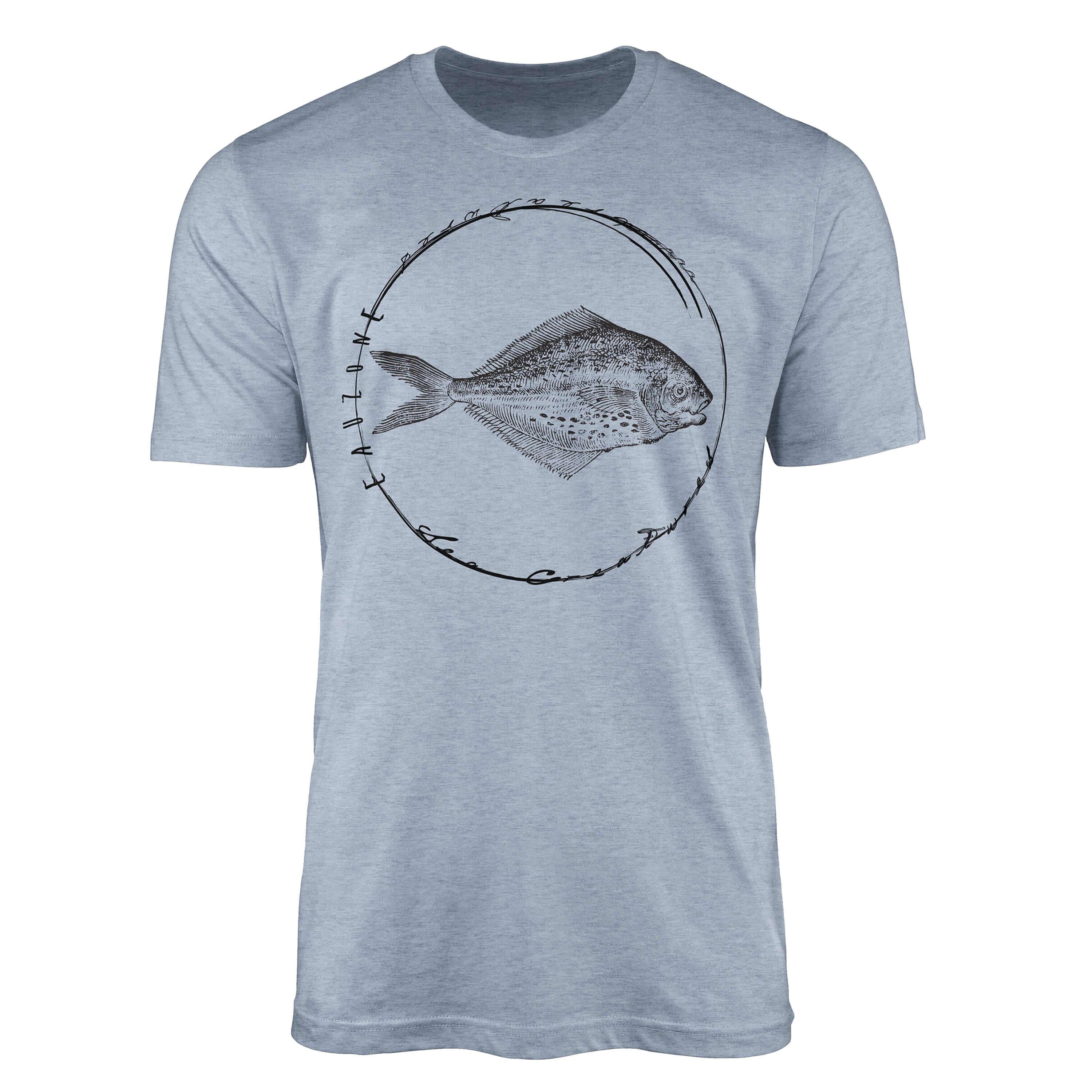 Tiefsee Fische sportlicher Struktur und T-Shirt Creatures, Schnitt Sea Art Sinus 069 - Serie: Sea Denim / Stonewash T-Shirt feine