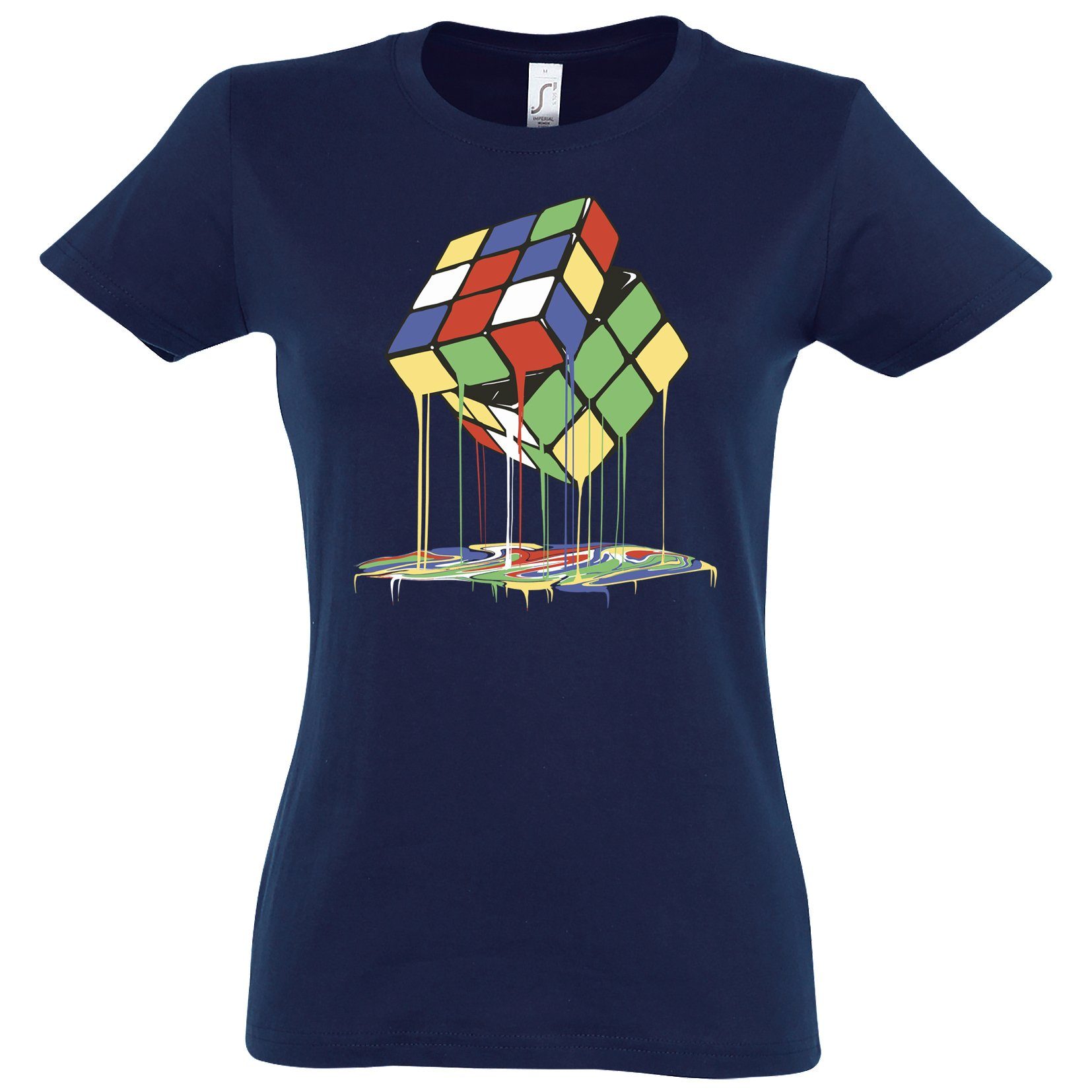Youth Designz T-Shirt Magic Cube Melting Damen Shirt Mit modischem Print
