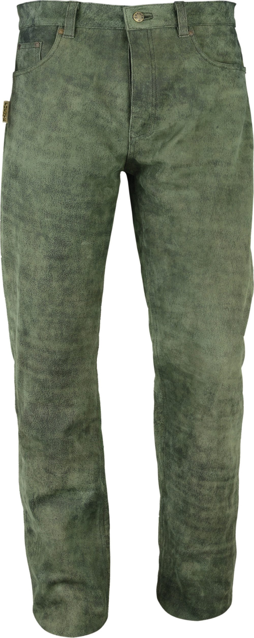 Fuente Leather Wears Lederhose Lederjeans Herren lang-Büffel Nubuk Leder-Br günstig online kaufen