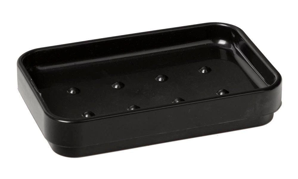 Gedy Seifenhalter SEVENTY Stehende Seifenschale, schwarz, Breite: 14 cm, Gedy-631214