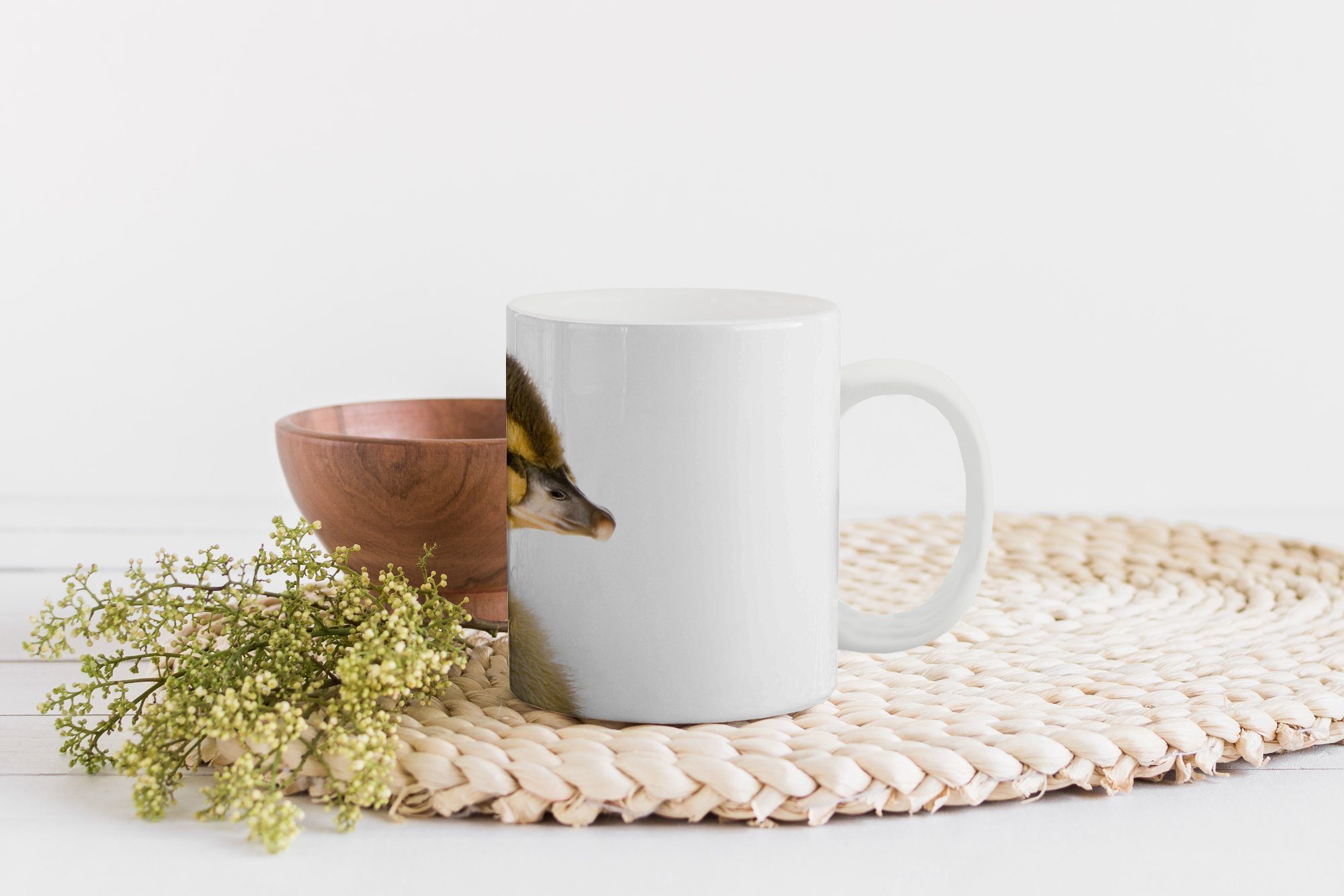 - Tiere Ente Becher, Tasse Teetasse, Keramik, Gelb Teetasse, - MuchoWow Kaffeetassen, Geschenk Natur, -