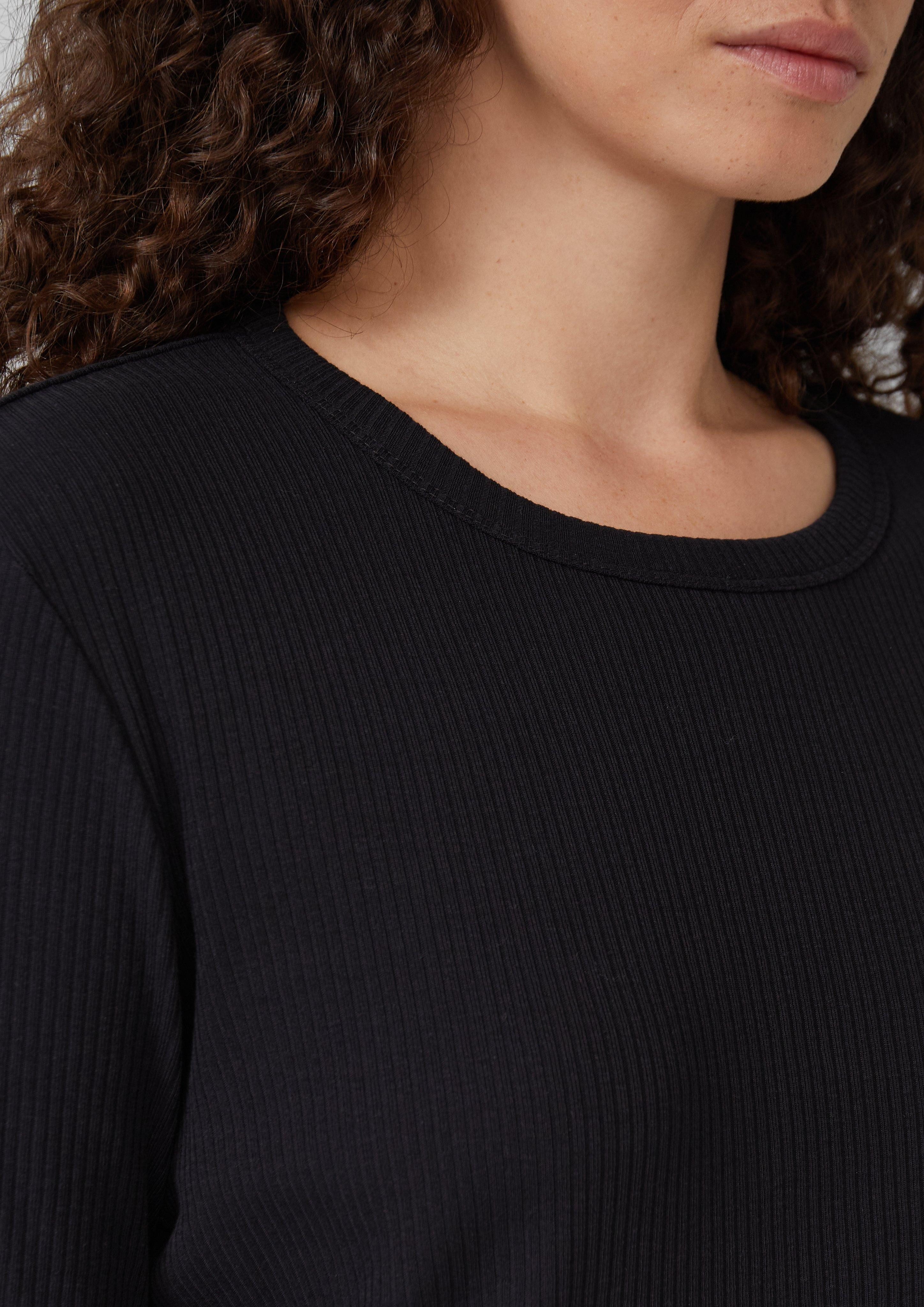 QS Kurzarmshirt Geripptes Longsleeve im Slim günstig online kaufen
