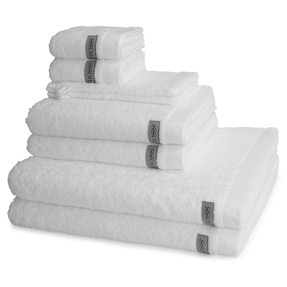 ROSS Handtuch Set Sinfonie, Walkfrottee (Spar-Set, 8-St), 2 X Wasch- 2 X Gäste- 2 X Dusch- 2 X Handtuch im Set - Baumwolle