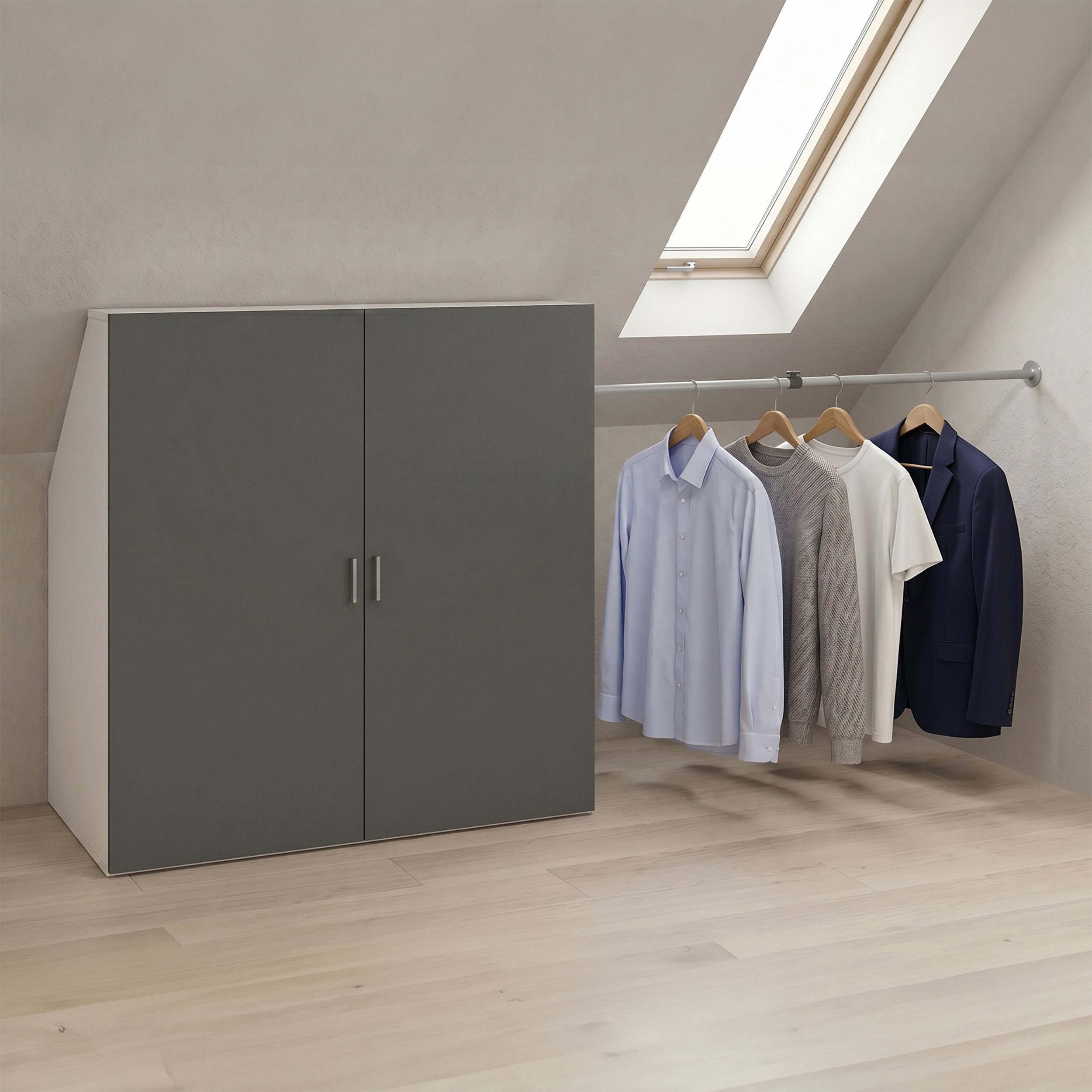 VCM Kleiderschrank Dacho L 90x100x52cm