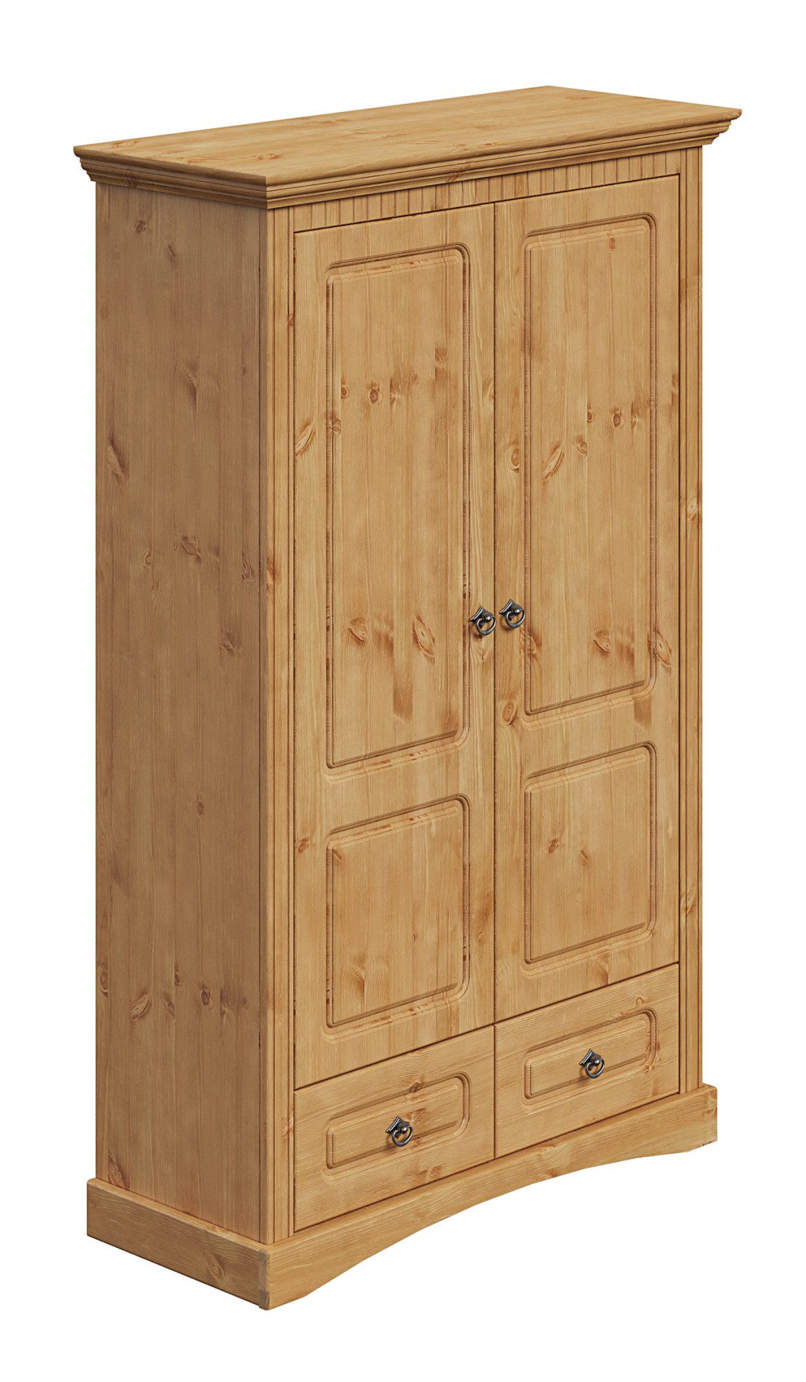 OTTO home Wäscheschrank Rustic (B/T/H: 94/39/150 cm) aus massiver Kiefer, FSC®, schöne Kassettenoptik, mit Ringgriffen