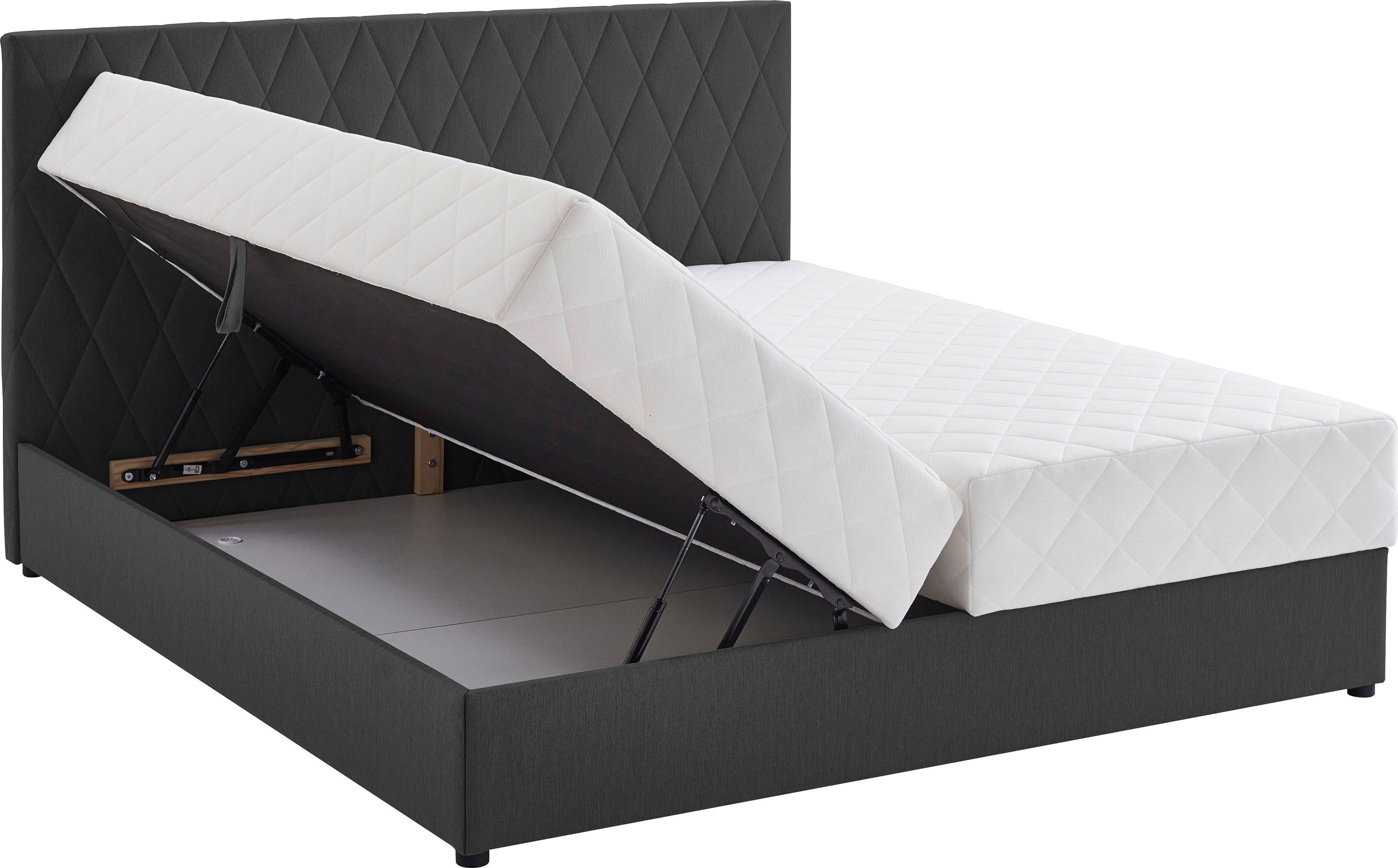 ATLANTIC home collection Boxbett "Benita", inkl. Bettkasten, erhältlich in verschiedenen Größen, inkl. Taschen-Federkernmatratze