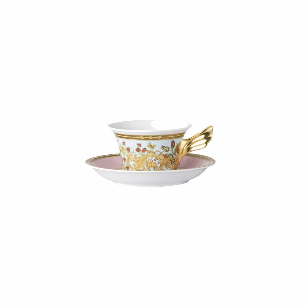 Rosenthal meets Versace Teeschale Le jardin de Versace, Porzellan, mit Untertasse