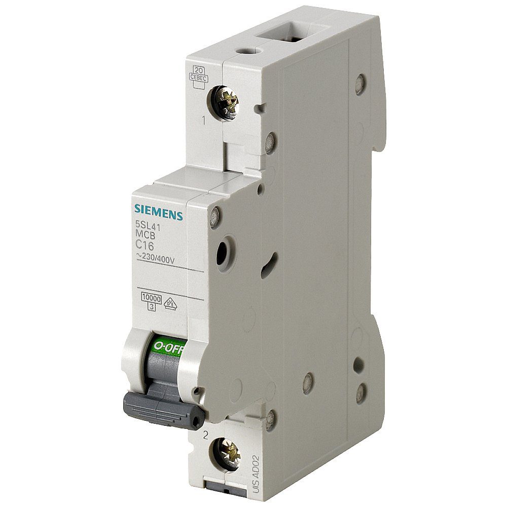 Schalter Siemens 5SL41026 5SL4102-6 Leitungsschutzschalter 1polig 2 A 230 V