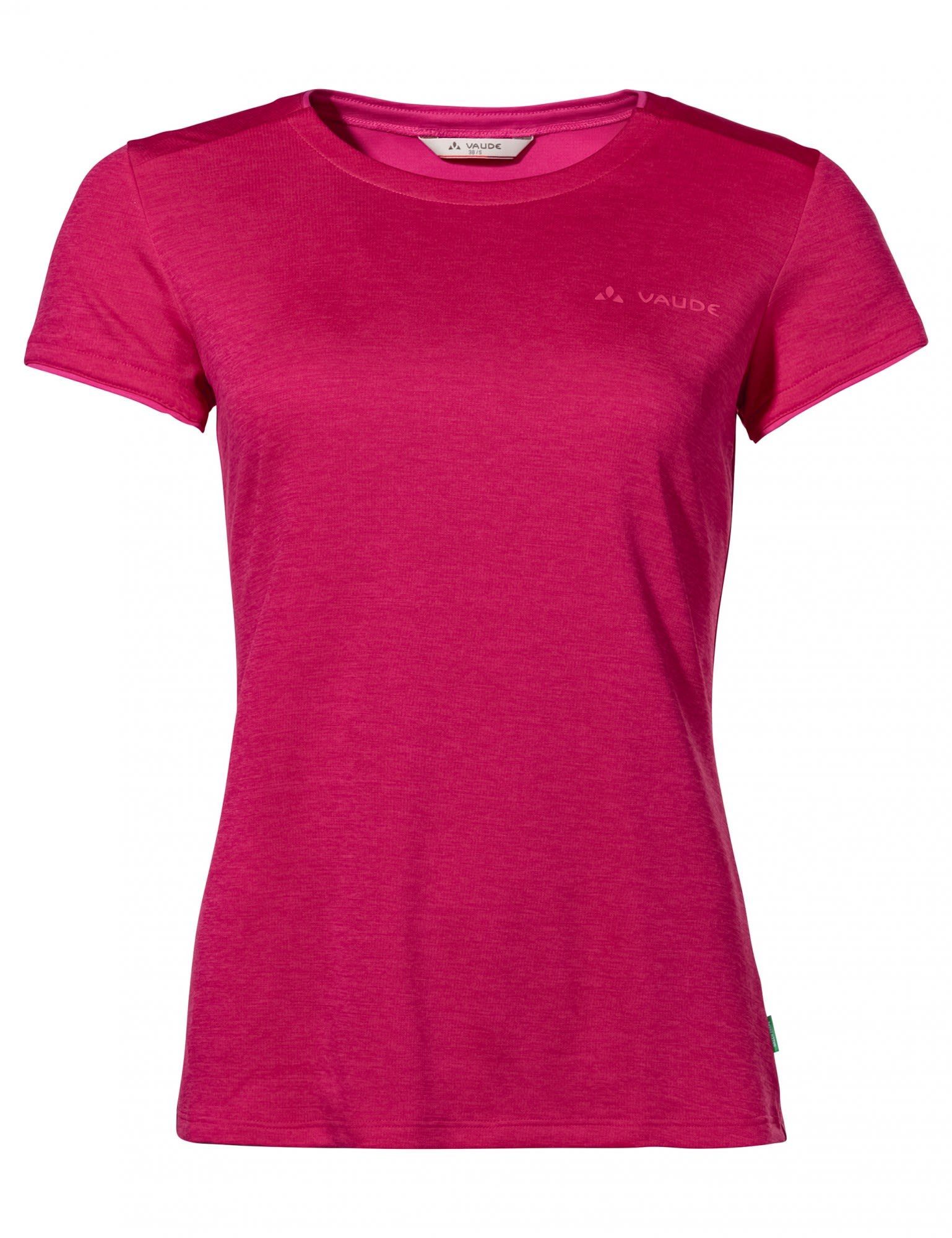 VAUDE T-Shirt Vaude Womens Essential T-shirt Damen Kurzarm-Shirt Crimson - Crimson