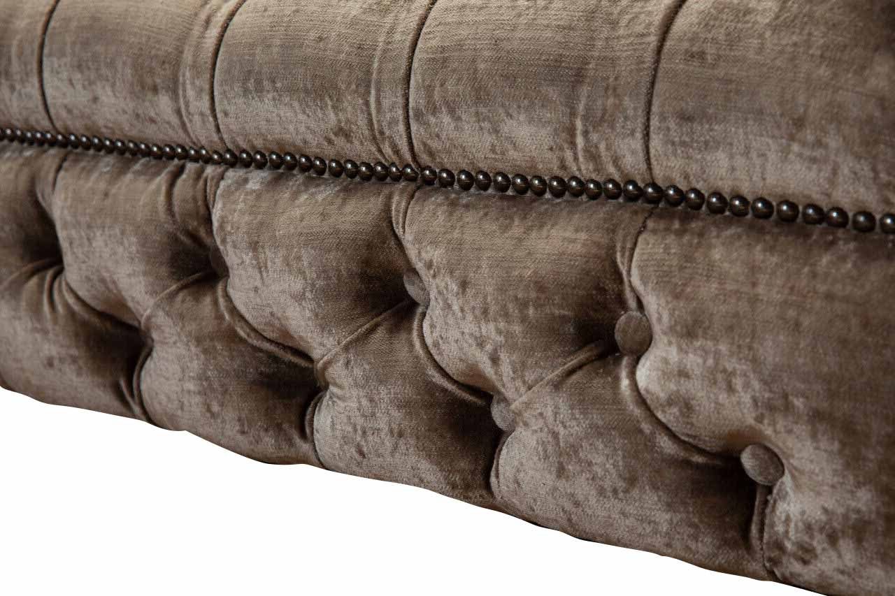 JVmoebel 1,5-Sitzer, Sitzer Couch Klassisch Textil Chesterfield Sofa 1.5 Wohnzimmer