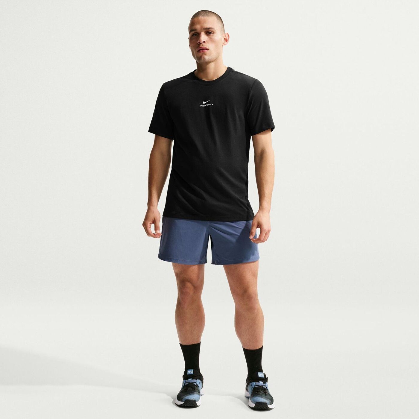 Nike Funktionsshirt M NK DF TEE STD PRO SCHWARZ/SILBER