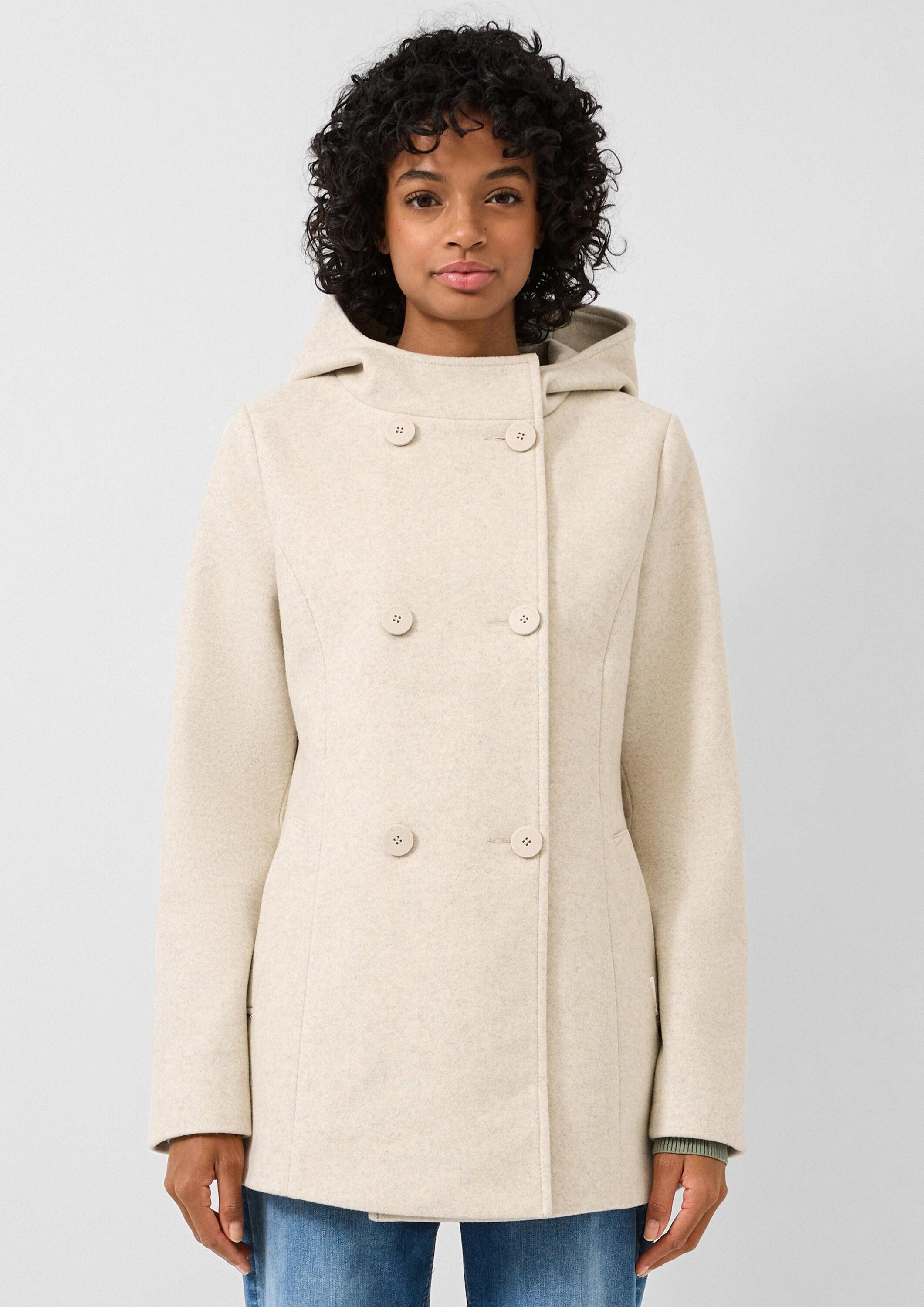 QS Funktionsjacke Outdoor-Jacke Jacke in Wolloptik günstig online kaufen