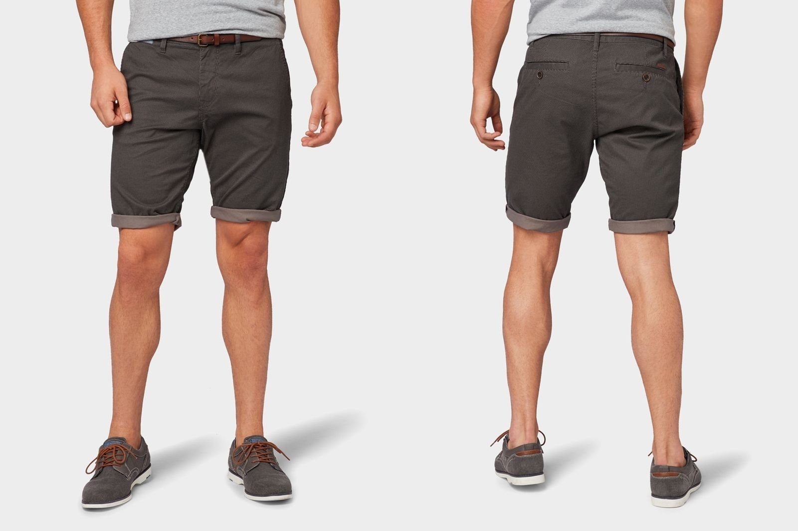 TOM JOSH Grau TAILOR REGULAR Chinoshorts