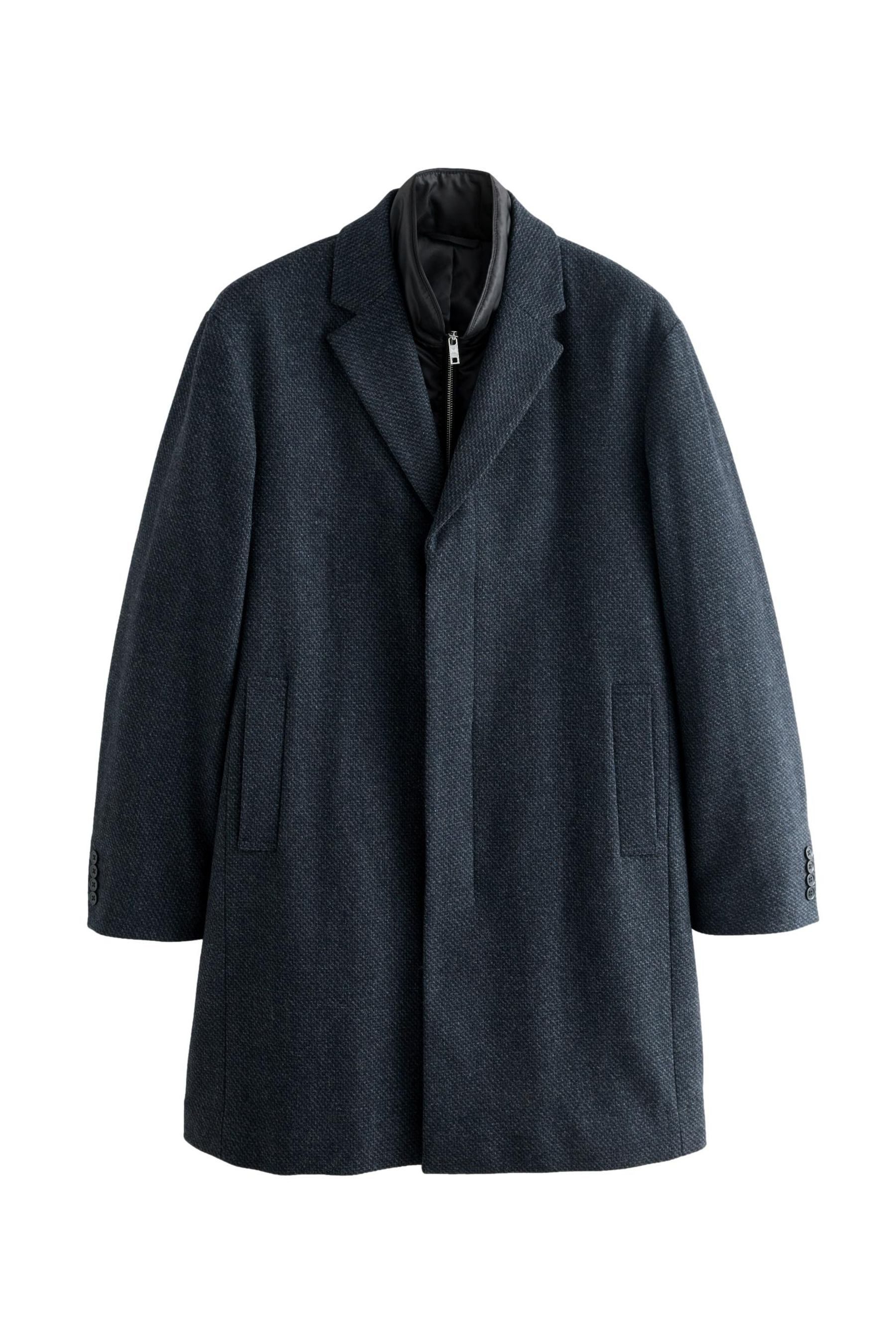 Next Steppmantel Wattierter Mantel aus Wollgemisch mit Mock-Gilet (1-tlg) günstig online kaufen