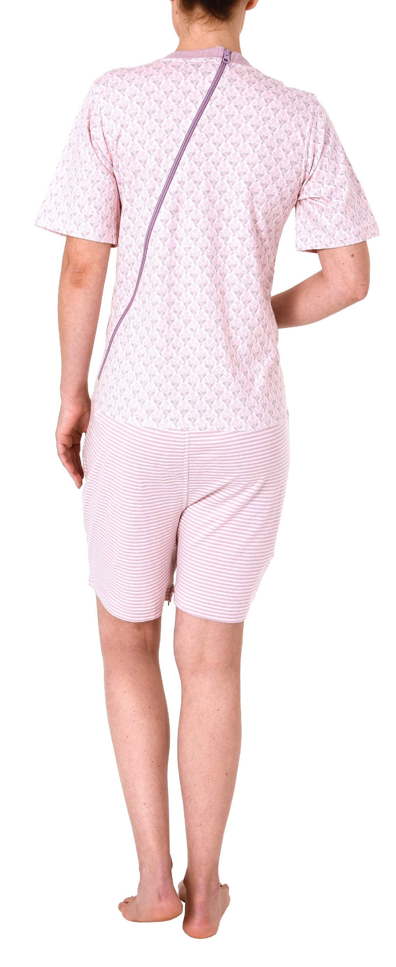 Normann Pyjama Damen Pflegeoverall / Arm, mit Reißverschluss am Rücken und am Bein – Bild 2 von 5