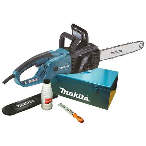 Makita Elektro-Kettensäge UC3551AK, 35 cm Schwertlänge, 2.000 W, 14 m/s, mit Metallkoffer