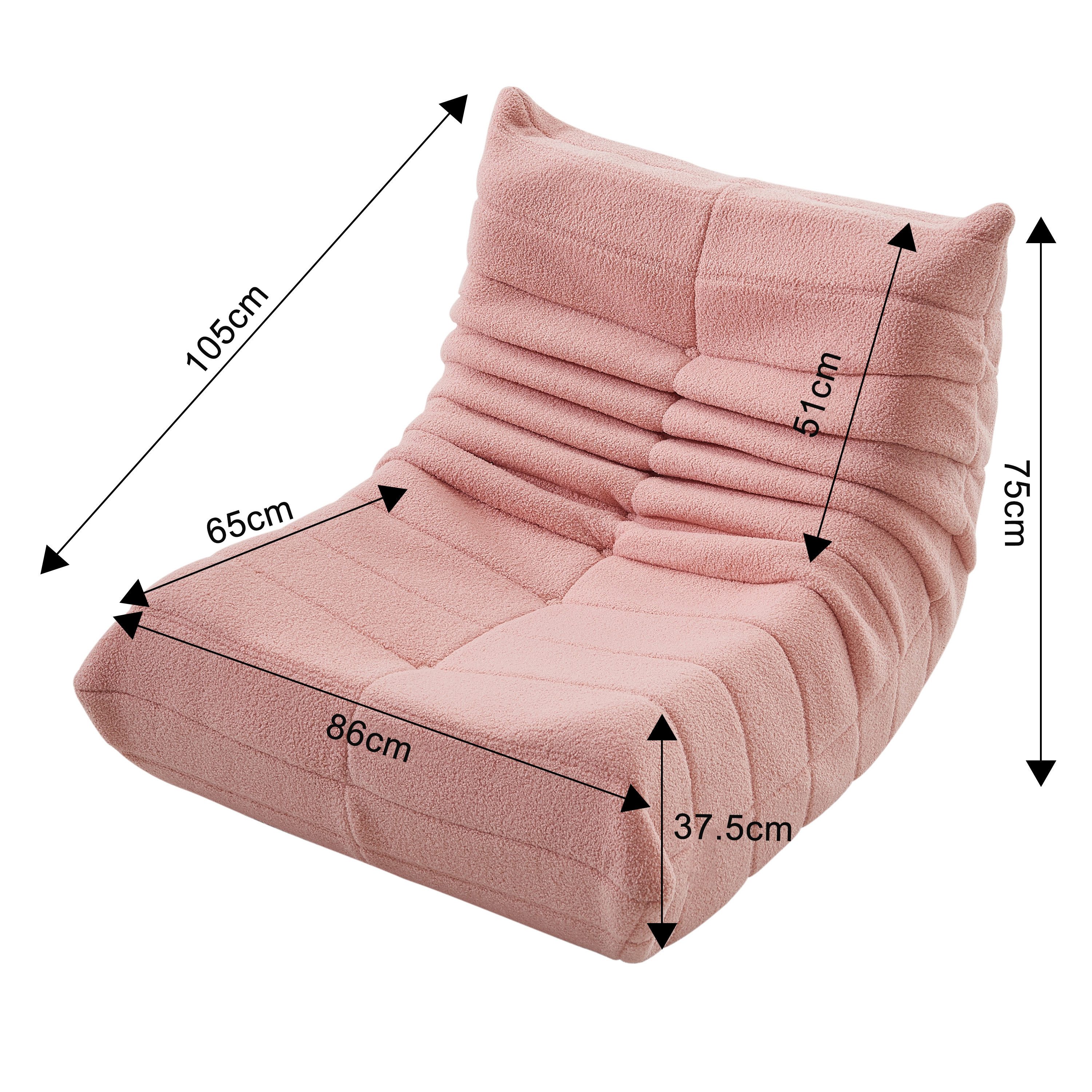 Furnishings Home Loungesessel Sitzsack Relax Sessel, Sitzsack-Sofastuhl, Einzelsofa, Sitzsacksofa (1-St., ideale Sitzgelegenheit für Entspannung), für Schlafzimmer Wohnzimmer Flur