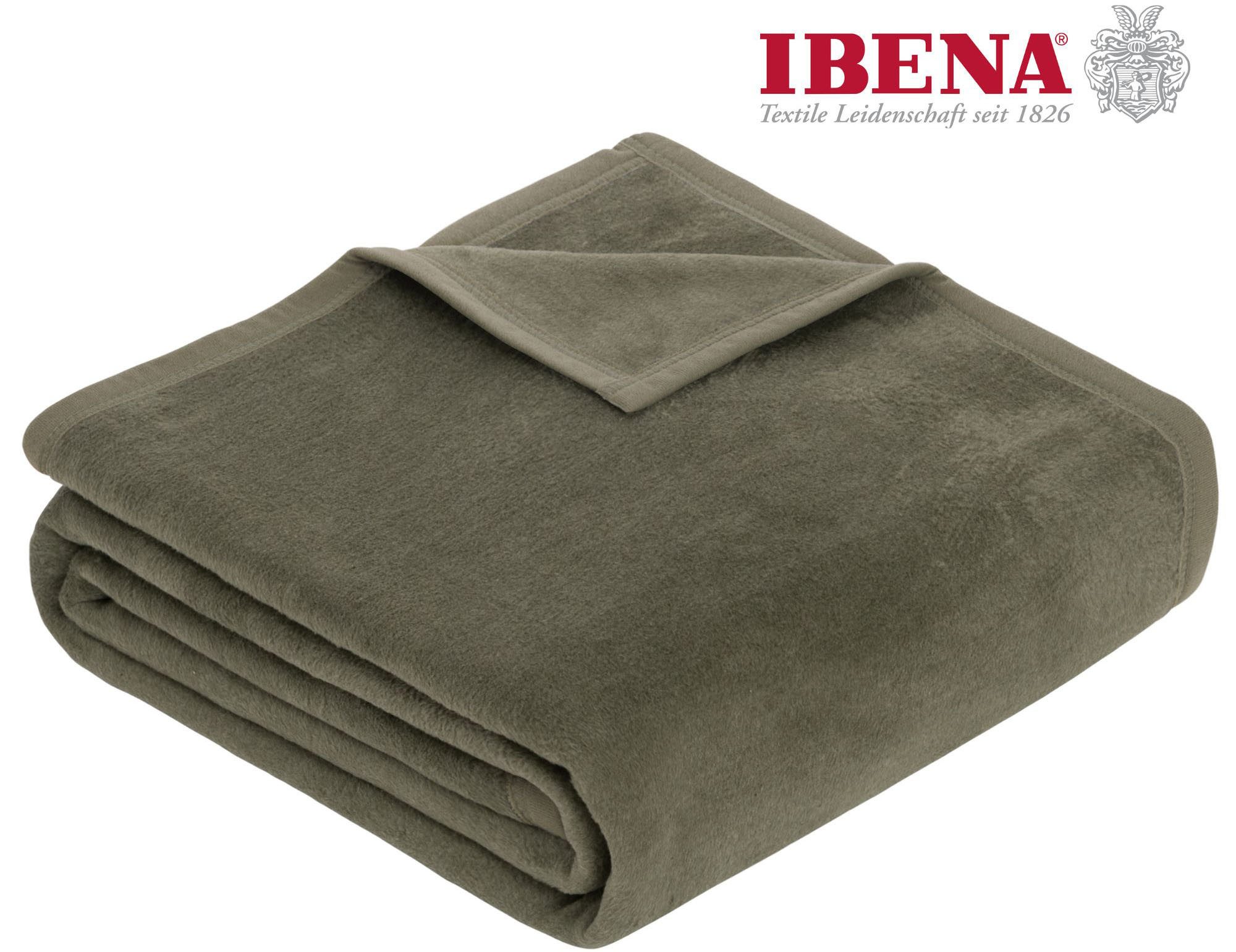 Wohndecke Luxus, IBENA, verschiedene Größen, unifarbenes Design, Kuscheldec günstig online kaufen