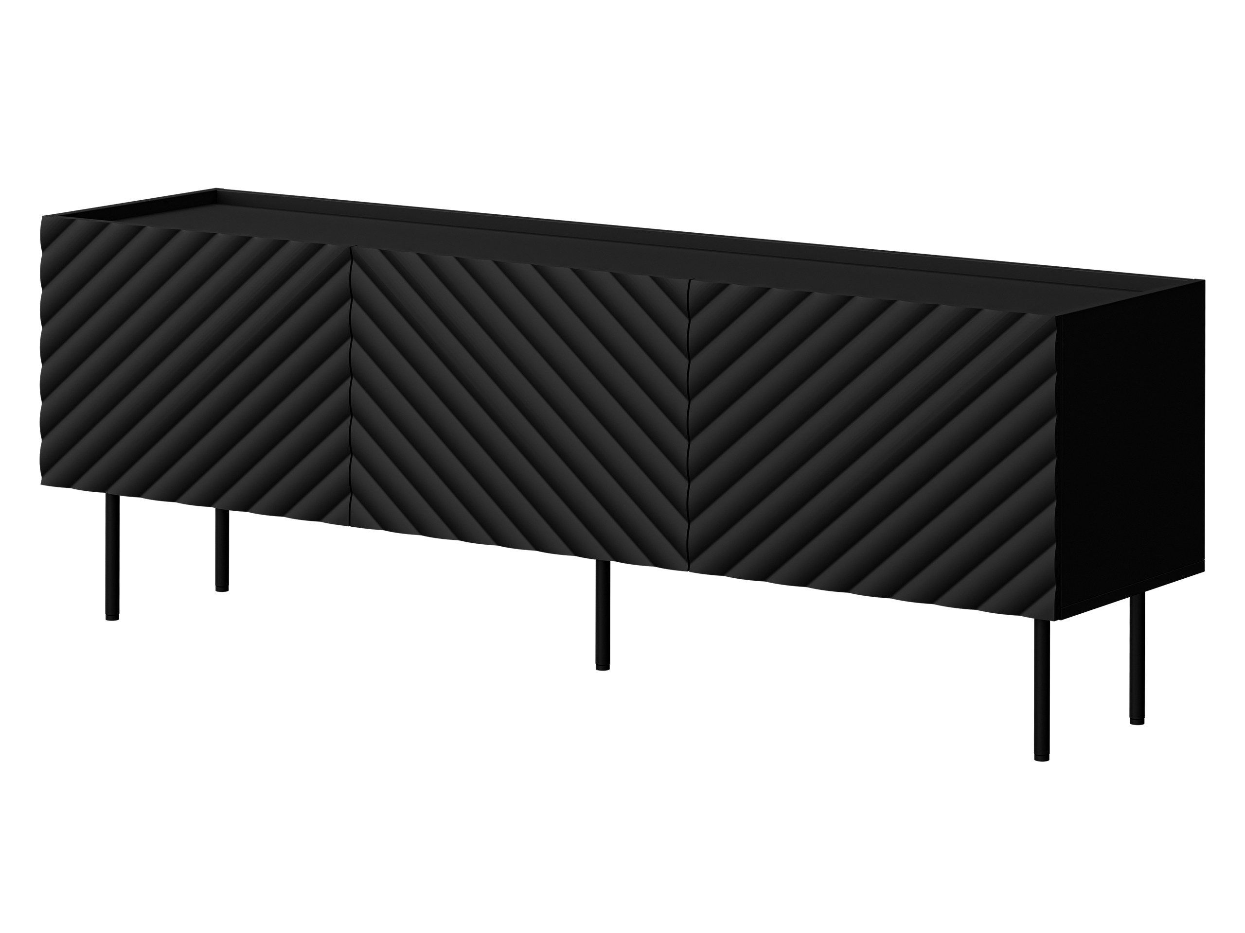 MIRJAN24 TV-Schrank Lucca 165 3D (mit drei Drehtüren) Füße aus Stahl