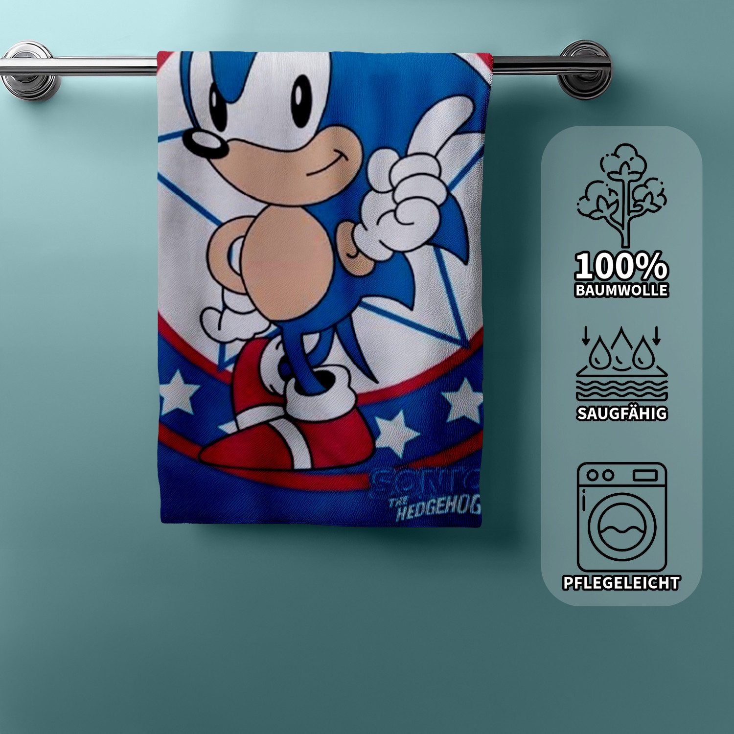Faro Handtücher Sonic The Hedgehog Duschtuch günstig online kaufen