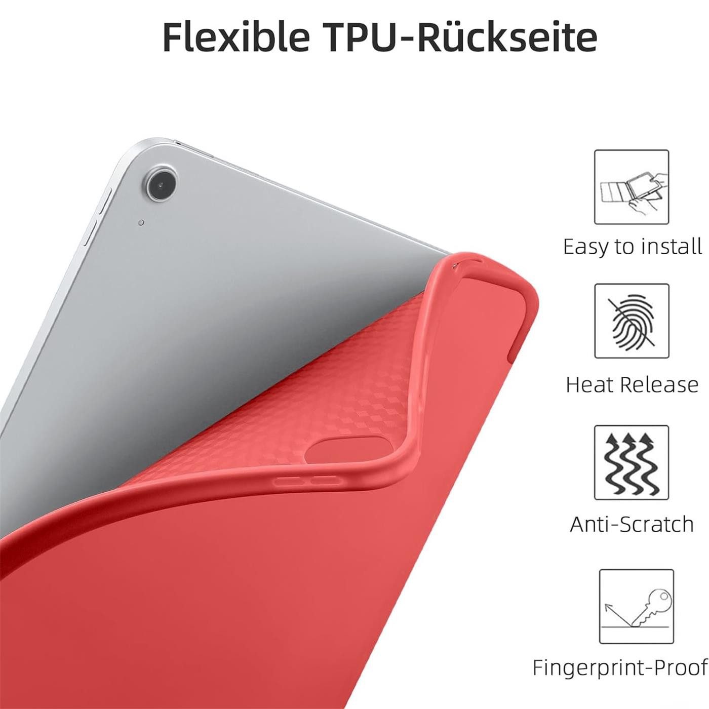 CoolGadget Tablet-Hülle Smart Cover für Apple iPad 10.2 2019, Schutz Tasche aufstellbar mit Stift Halter für iPad 10.2 2019