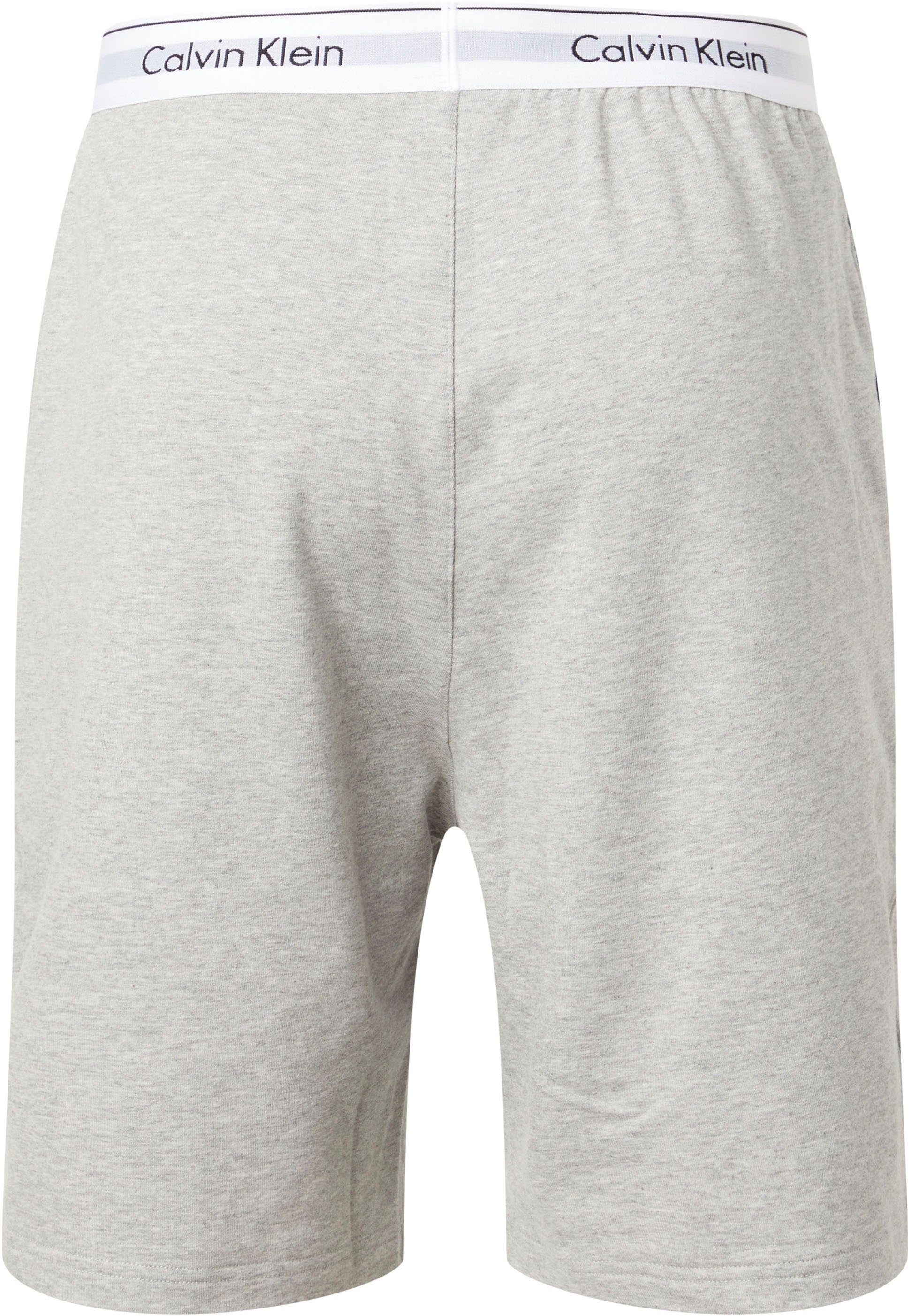Klein Underwear Calvin Logoschriftzug Wäschebund am grau Klein meliert Schlafshorts - Calvin mit