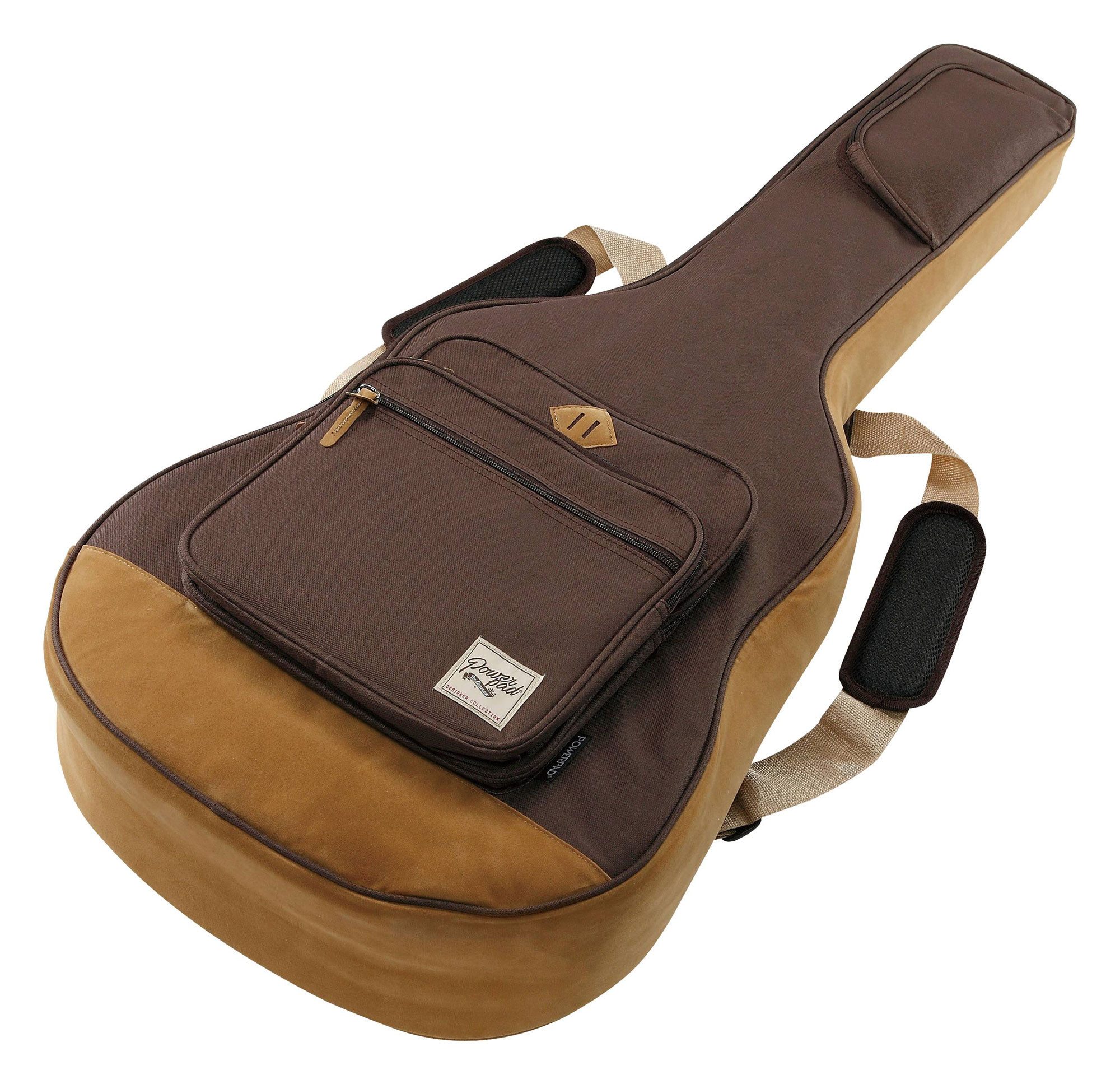 Ibanez Gitarrentasche IAB541-BR Powerpad Gigbag für Westerngitarre Brown, gepolsterter Boden & Seitenwände in Wildleder-Optik