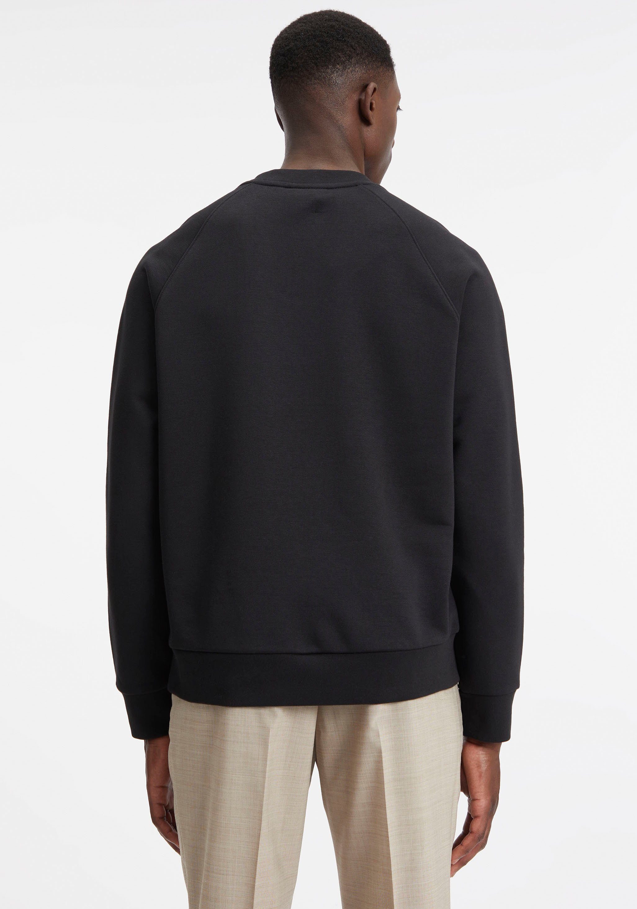 Calvin Klein Sweater EMBROIDERED COMFORT SWEATSHIRT mit hochschließendem  Rundhalsausschnitt
