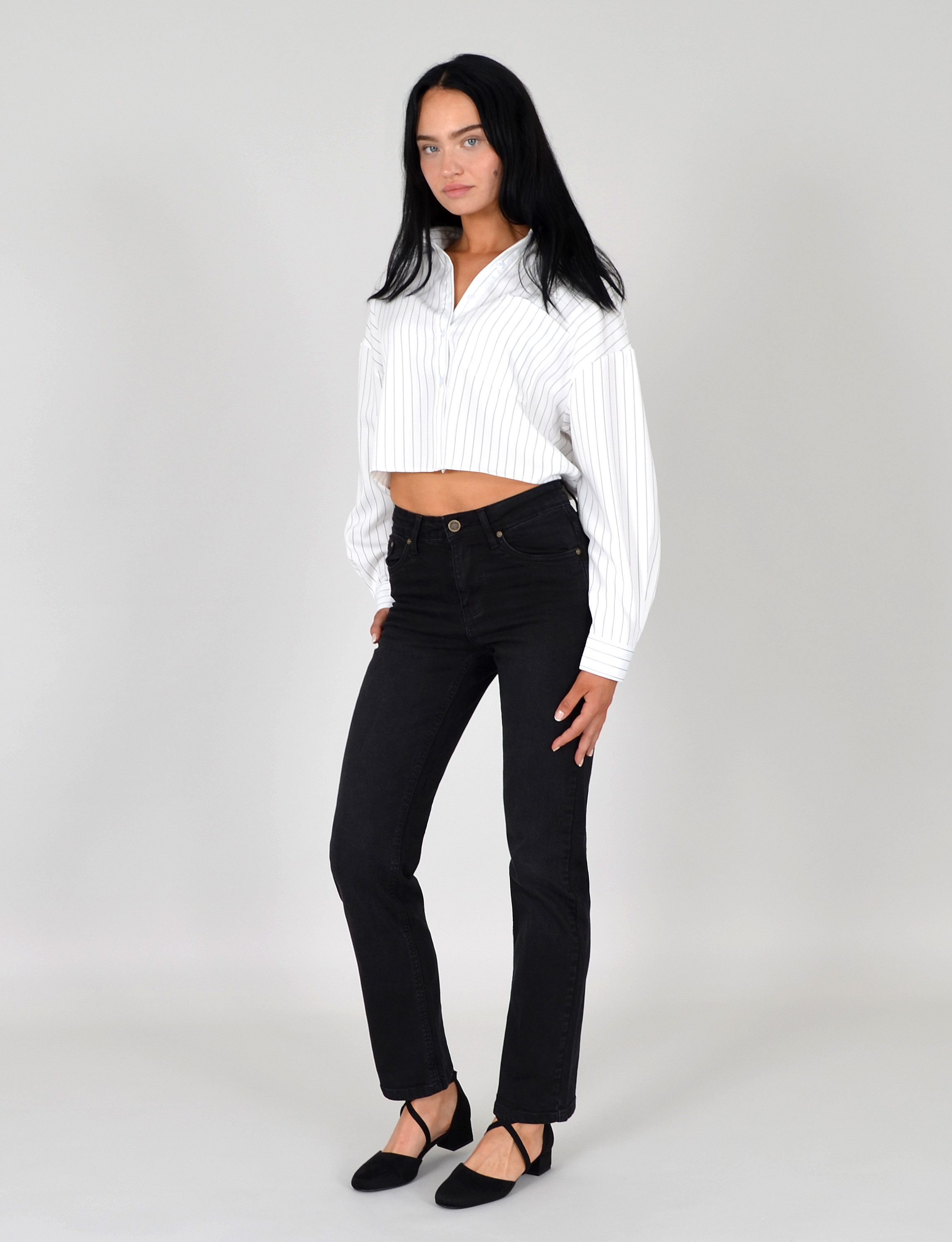 ESRA Straight-Jeans Damen Jeans Geradeschnitt Stretch Jeans Damen Regular Fit G4 Sale High Waist Jeans Damen Straight Hose Regular Jeans bis Große Größe – Bild 3 von 5