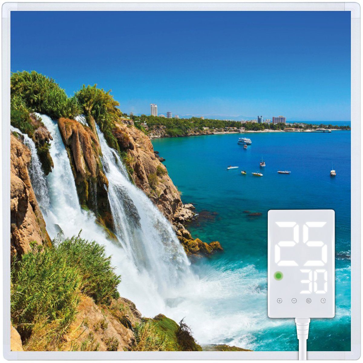 Heidenfeld Infrarotheizung HF-HP105 Wasserfall 1 Elektroheizung mit Thermos günstig online kaufen